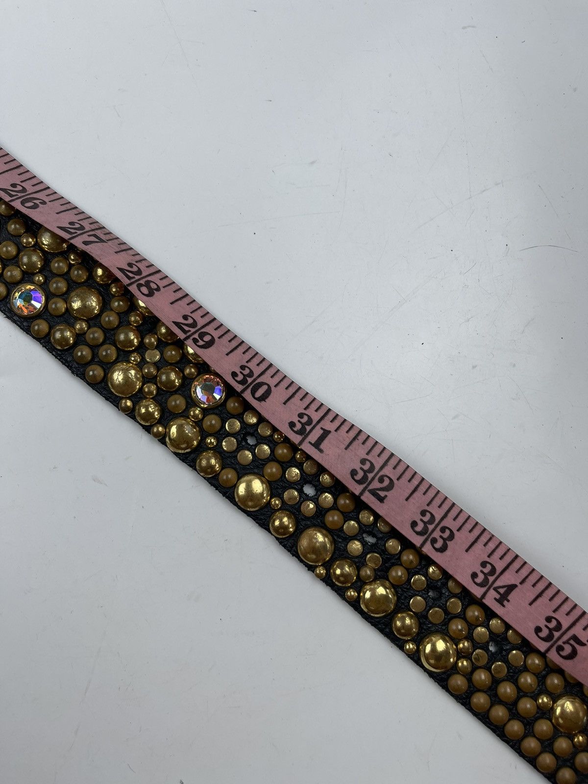 Japanese Brand studded leather belt tc12 Size 34 - 6 Thumbnail