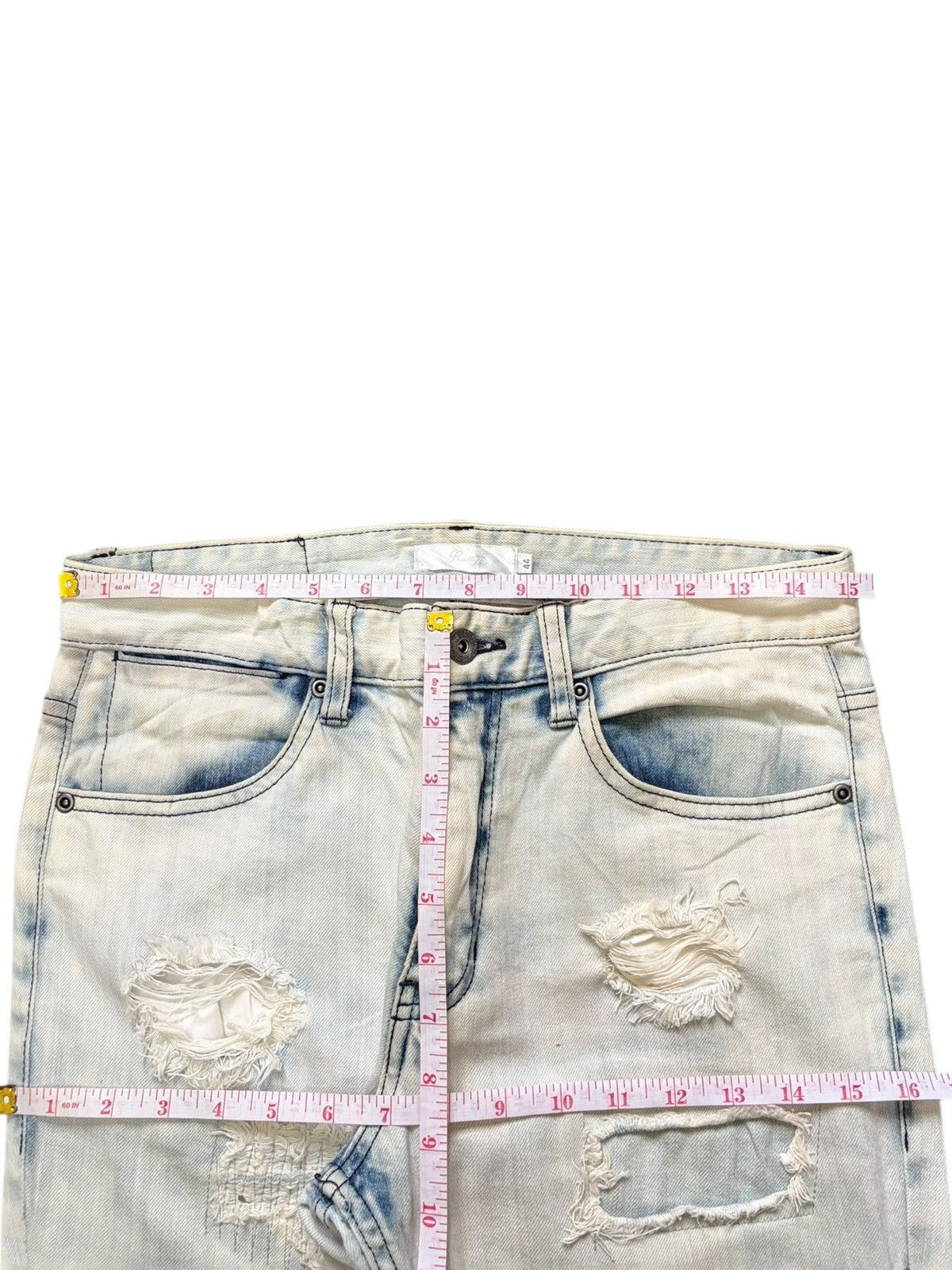 Ksubi Vintage Japanese Brand Studded Patch Distress Jeans Size 30" / US 8 / IT 44 - 6 Thumbnail