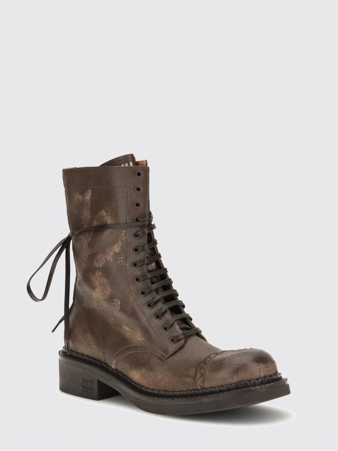 Miu Miu Miu Miu Boots Woman Brown Size US 6 / IT 36 - 1 Thumbnail