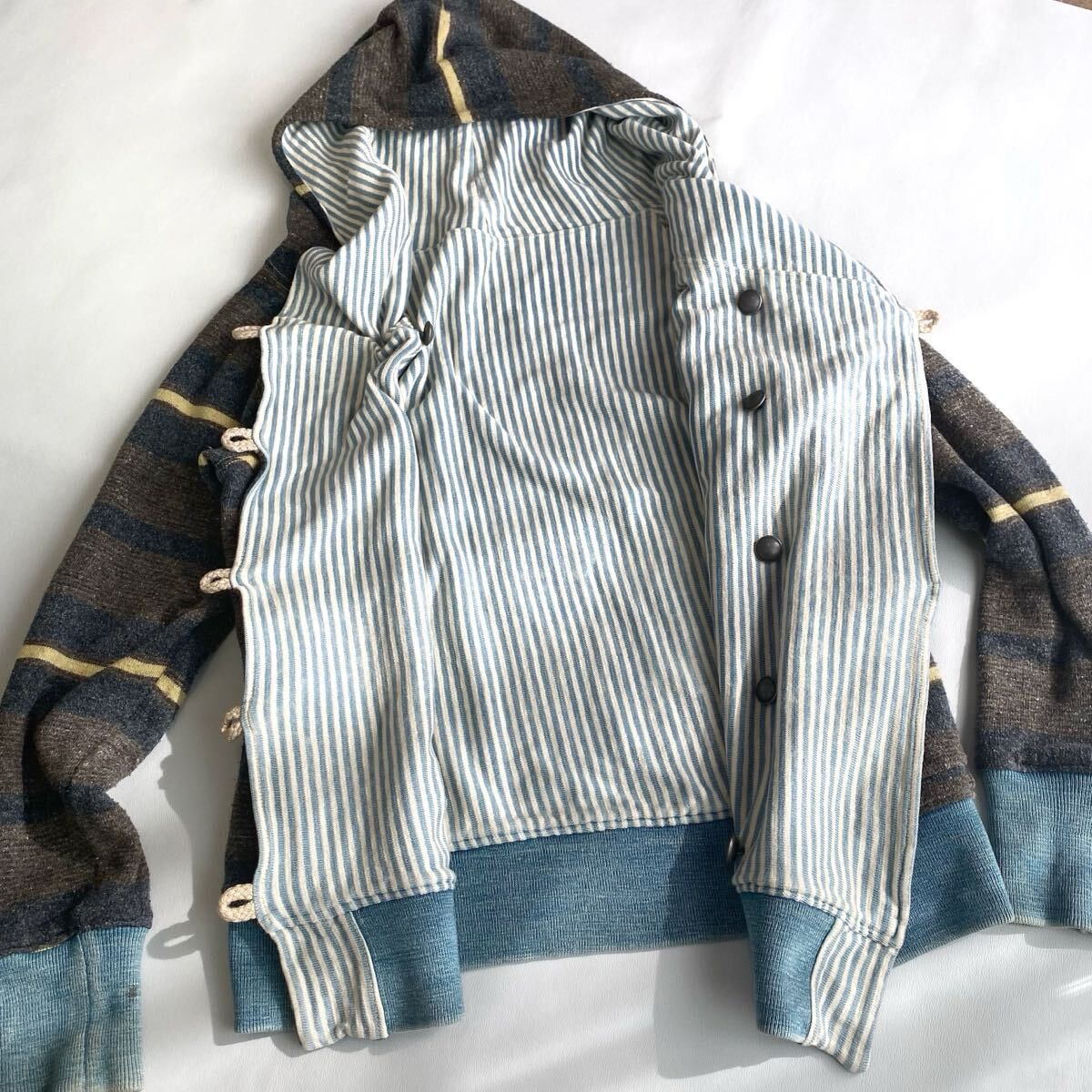 Kapital 2 TONES Reversible Blanket Liberty Striped buttons up hoodie Size US S / EU 44-46 / 1 - 5 Thumbnail