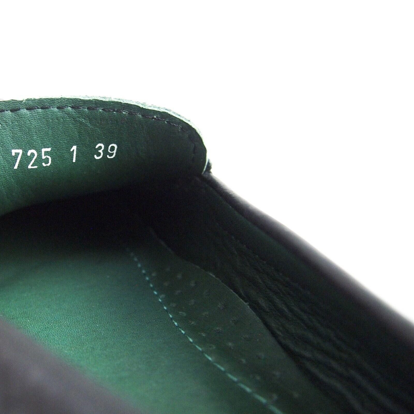 Repetto Penny Loafers Green Suede Black Leather FR 39 US 8
