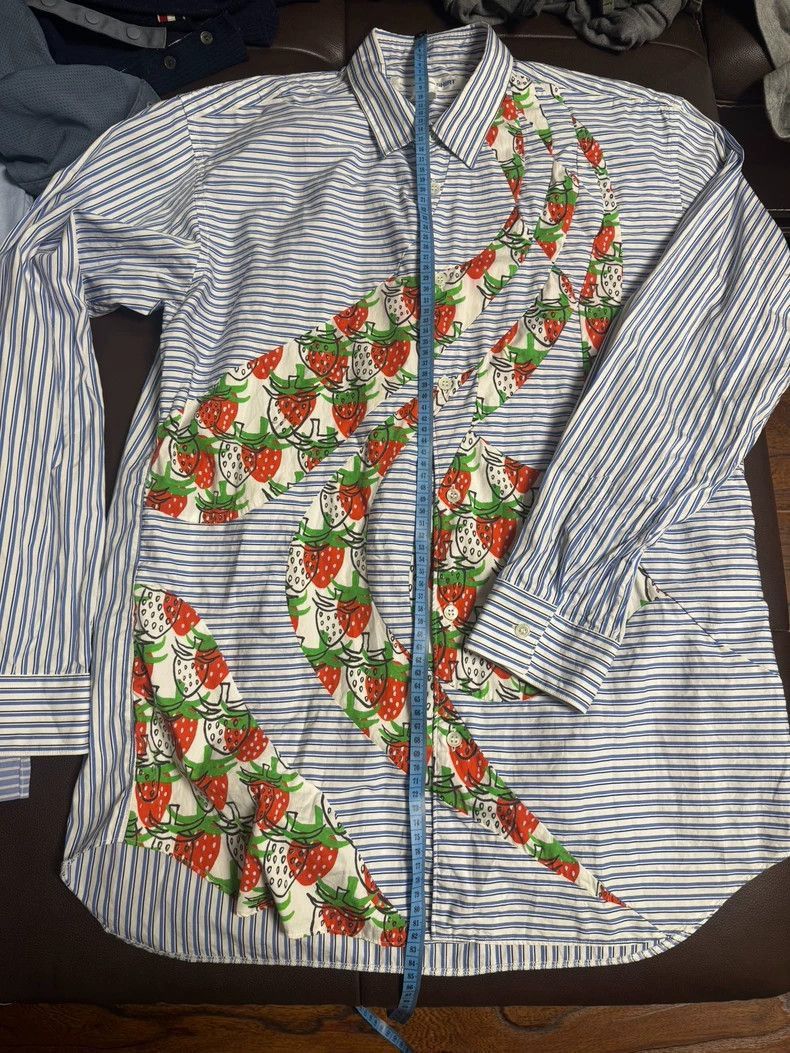 Comme des Garcons cdg 23ss strawberry patchwork shirt 2505-Nextarrow Size US L / EU 52-54 / 3 - 1 Thumbnail
