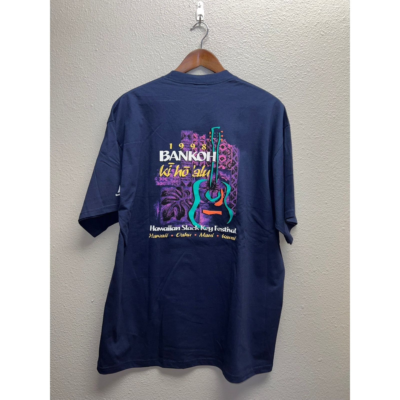 Jerzees Vintage Hawaiian Slack Key Festival Shirt 1998 Maui Tee XL Size US XL / EU 56 / 4 - 5 Thumbnail