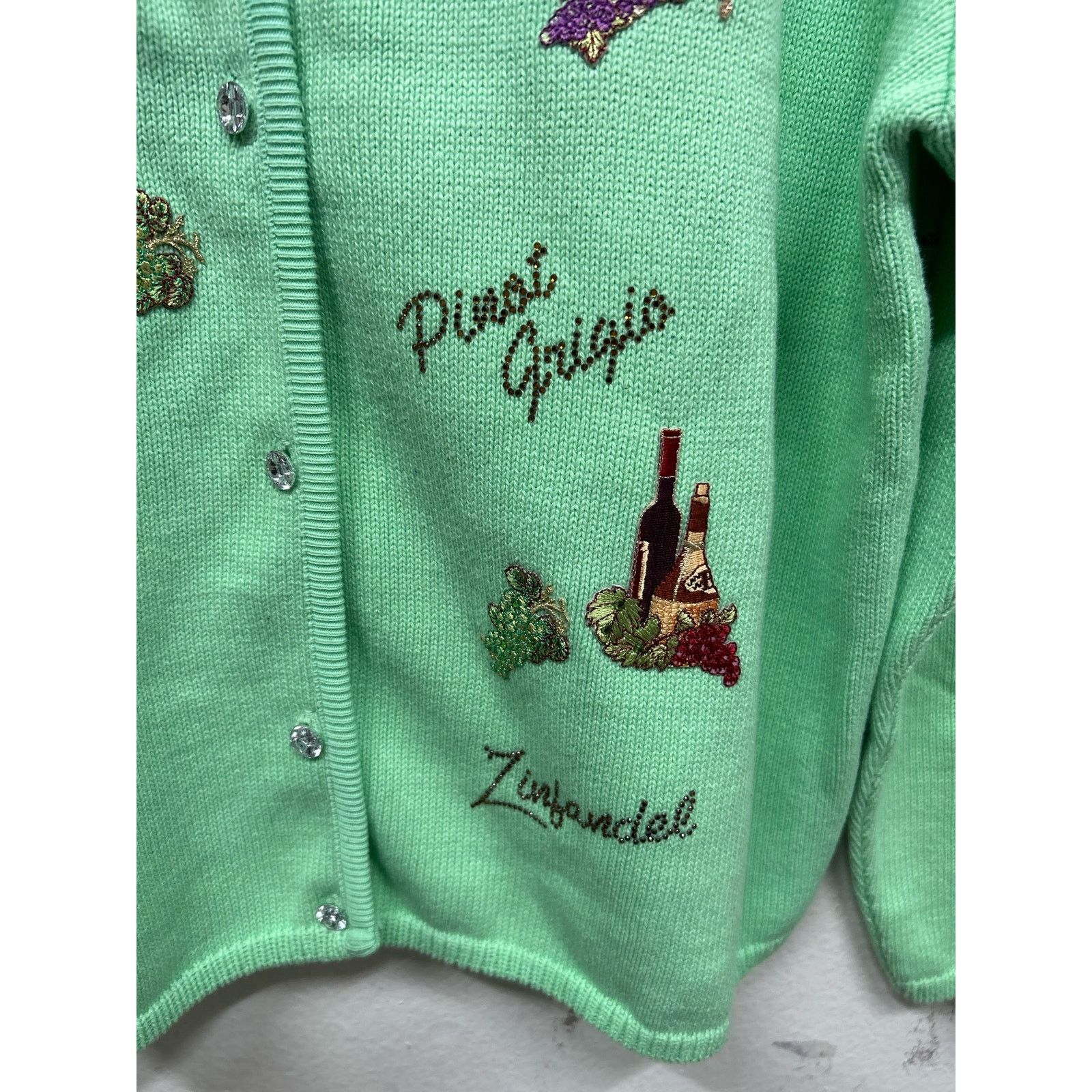 Vintage Vintage Tiara International Wine Cardigan Sweater Size XL Size XL / US 12-14 / IT 48-50 - 7 Thumbnail