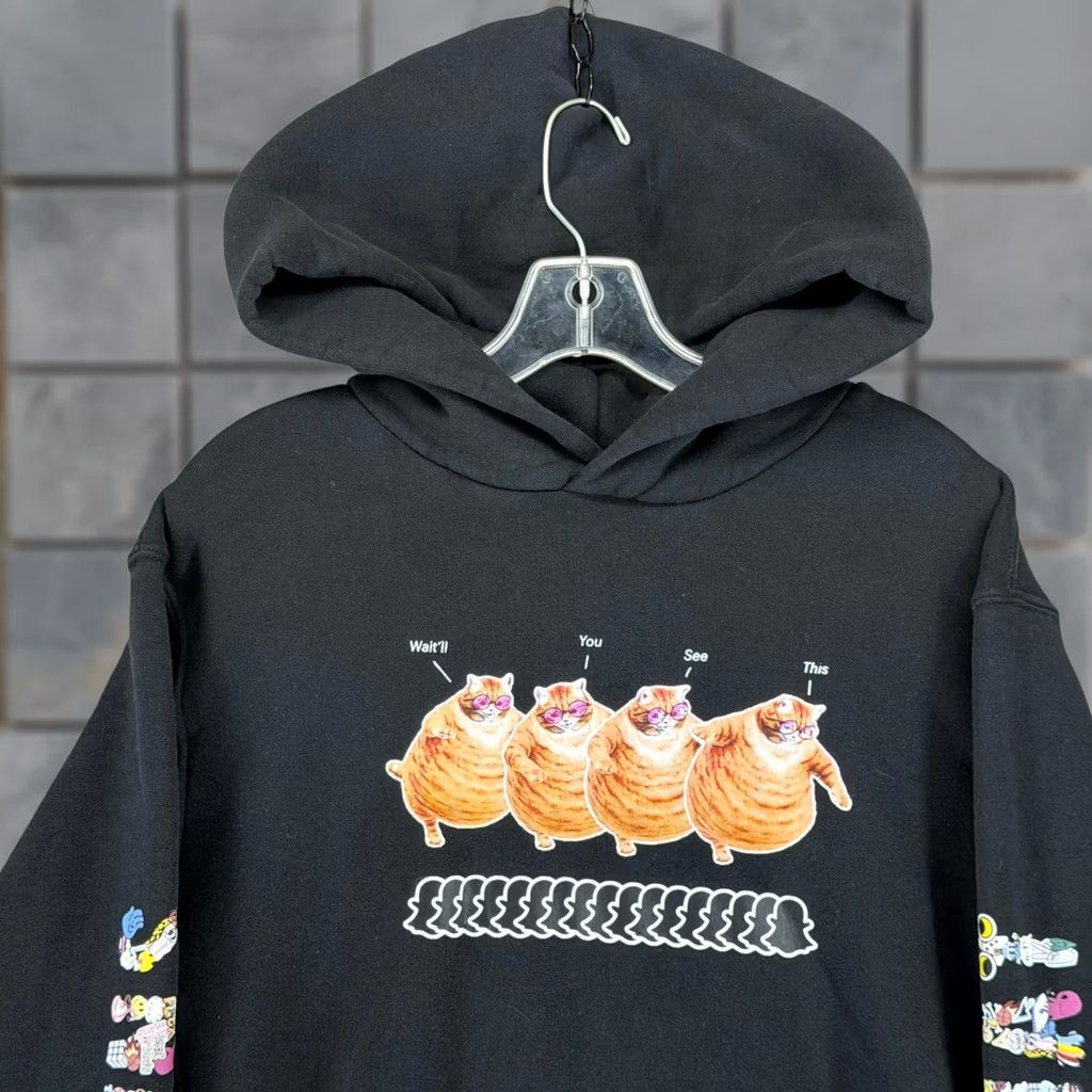 Madhappy Madhappy Mens Black Cat Graphic Hoodie Sweatshirt Large Made in USA 100% Cotton Size US L / EU 52-54 / 3 - 1 Thumbnail