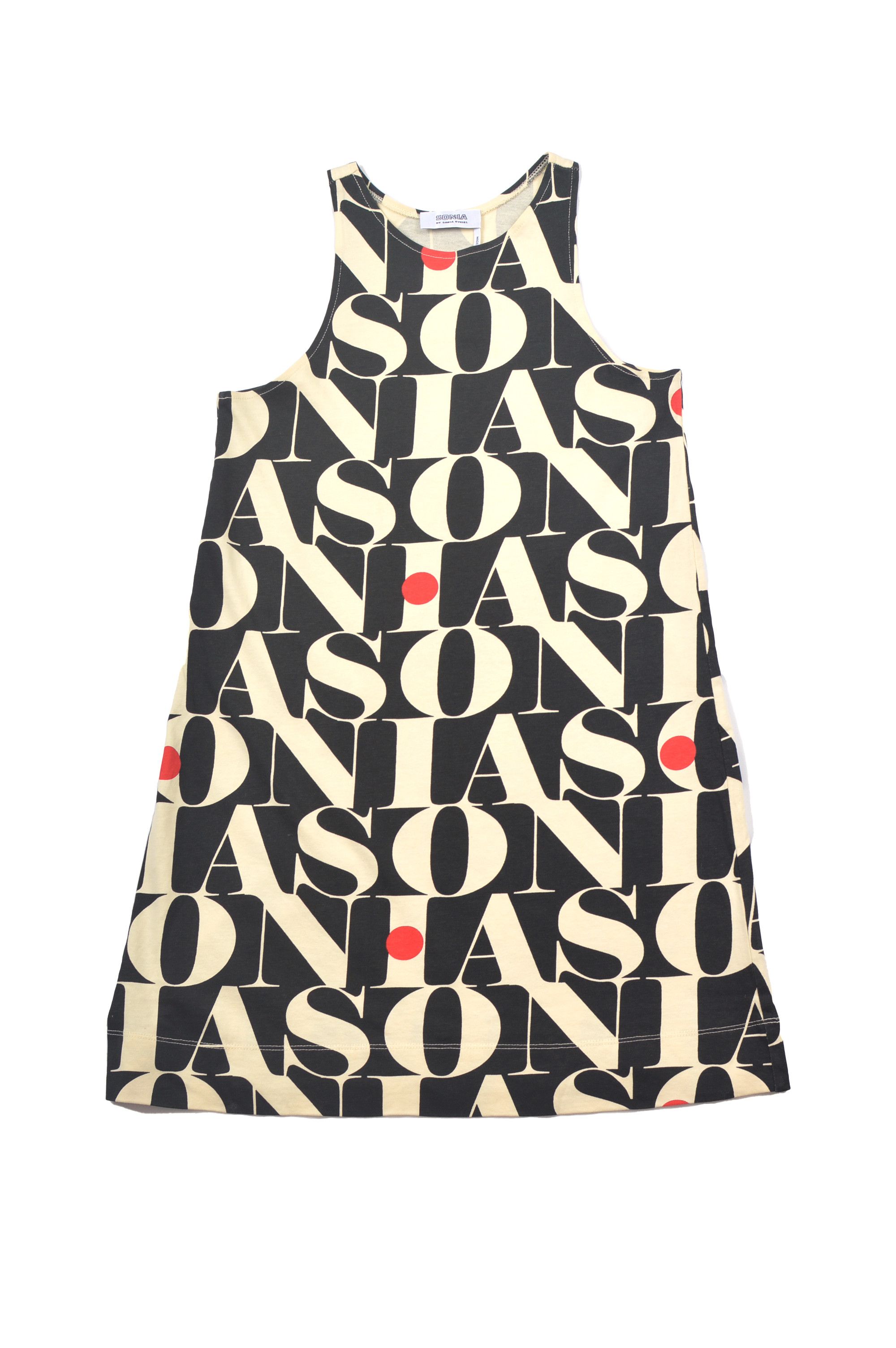 Designer × Sonia Rykiel Sonia Rykiel All-Print Logo Designer Mini Dress Size XS / US 0-2 / IT 36-38 - 1 Thumbnail