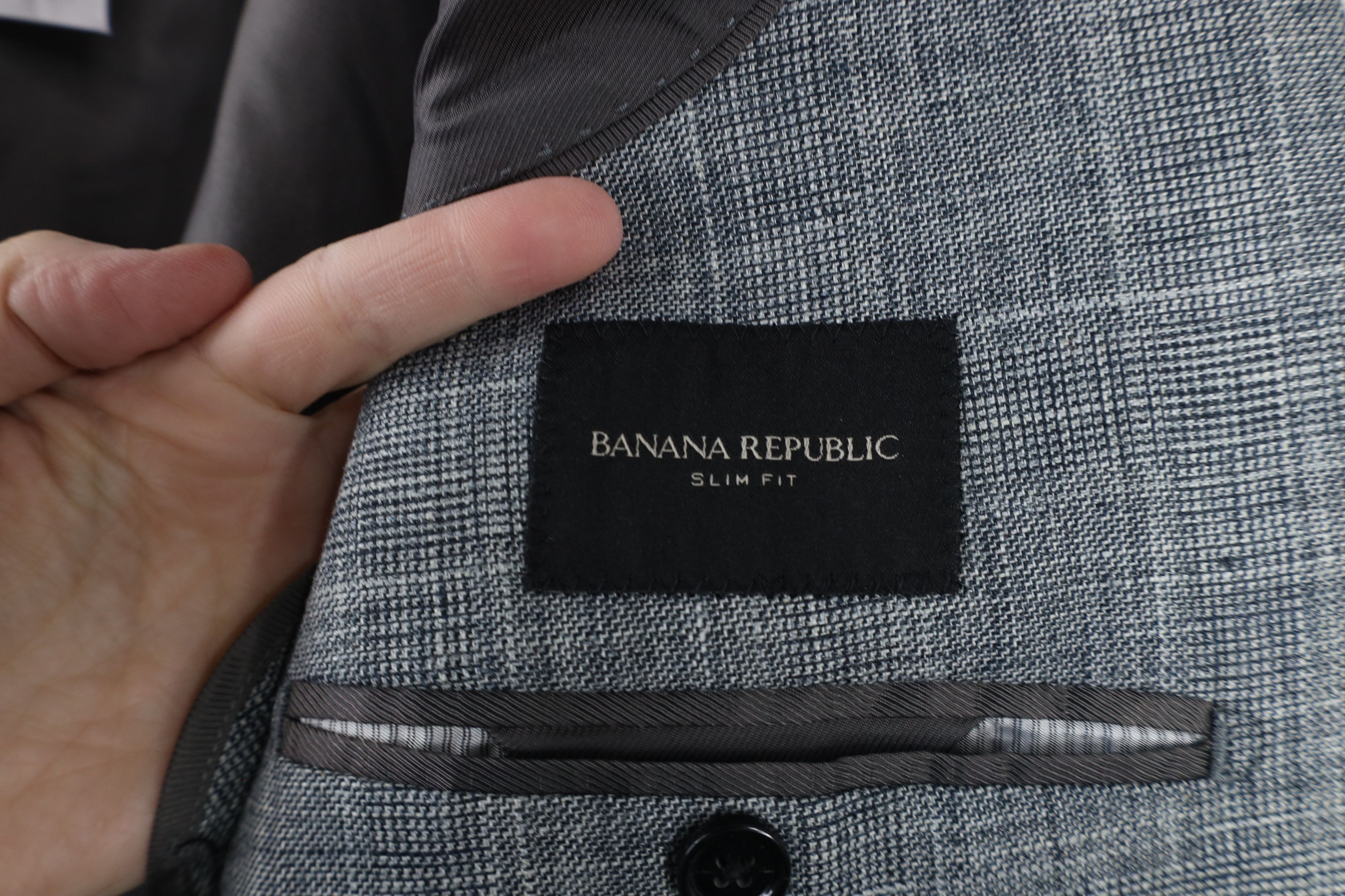 Banana Republic × Vintage New Banana Republic 2 Button Blazer Suit Coat Jacket Gray Size US M / EU 48-50 / 2 - 10 Thumbnail
