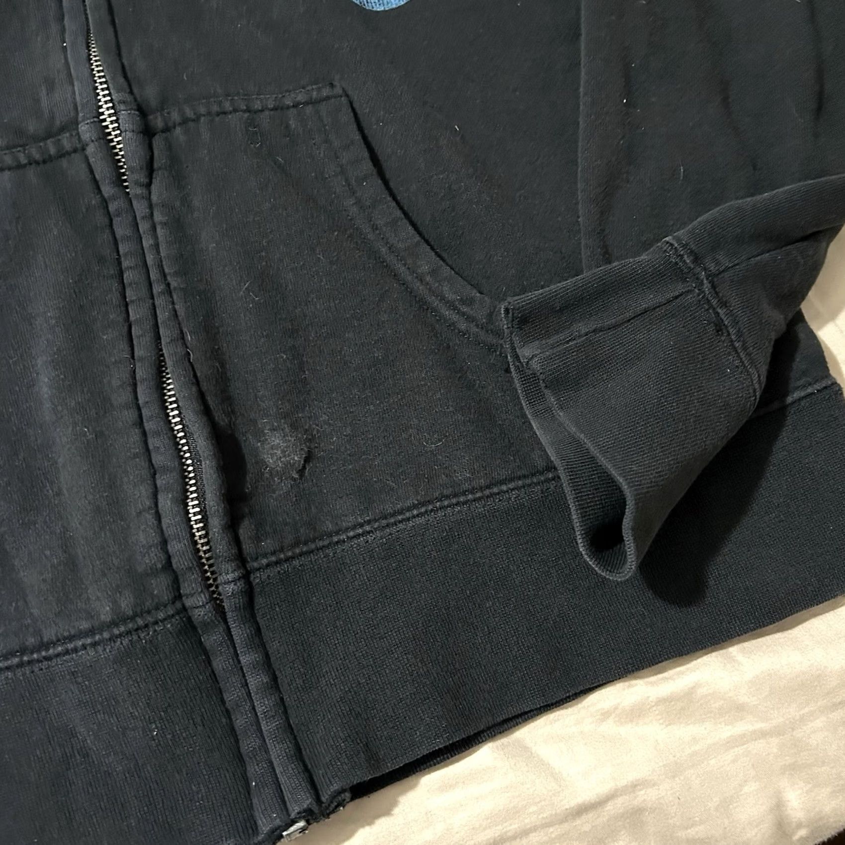 O'Neill VINTAGE O’Neill Hoodie Women Surfer Skater Grunge Full Zip Large Black L Womens Size L / US 10 / IT 46 - 3 Thumbnail