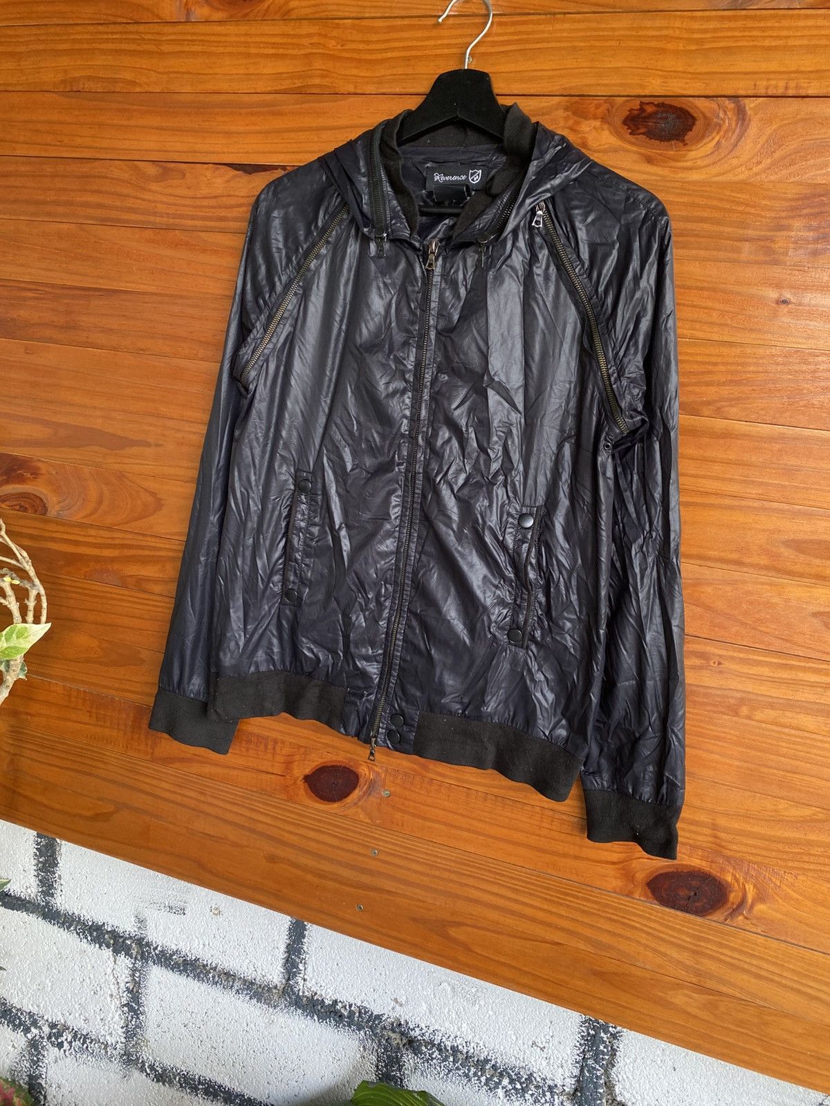 Japanese Brand Reverence Lightweight Hooded Jacket – Black Technical Zip Size US S / EU 44-46 / 1 - 4 Thumbnail