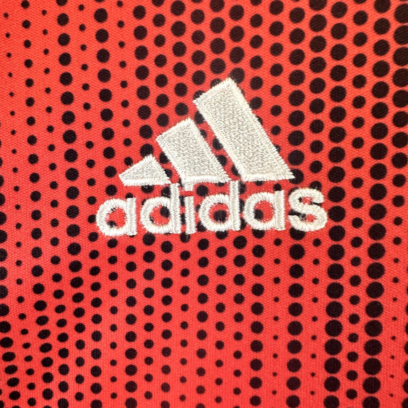 Adidas Adidas Shirt Mens M Red Climalite Three Stripes Jersey Top Short Sleeve V-Neck Pullover Soccer Jersey Size US M / EU 48-50 / 2 - 4 Thumbnail