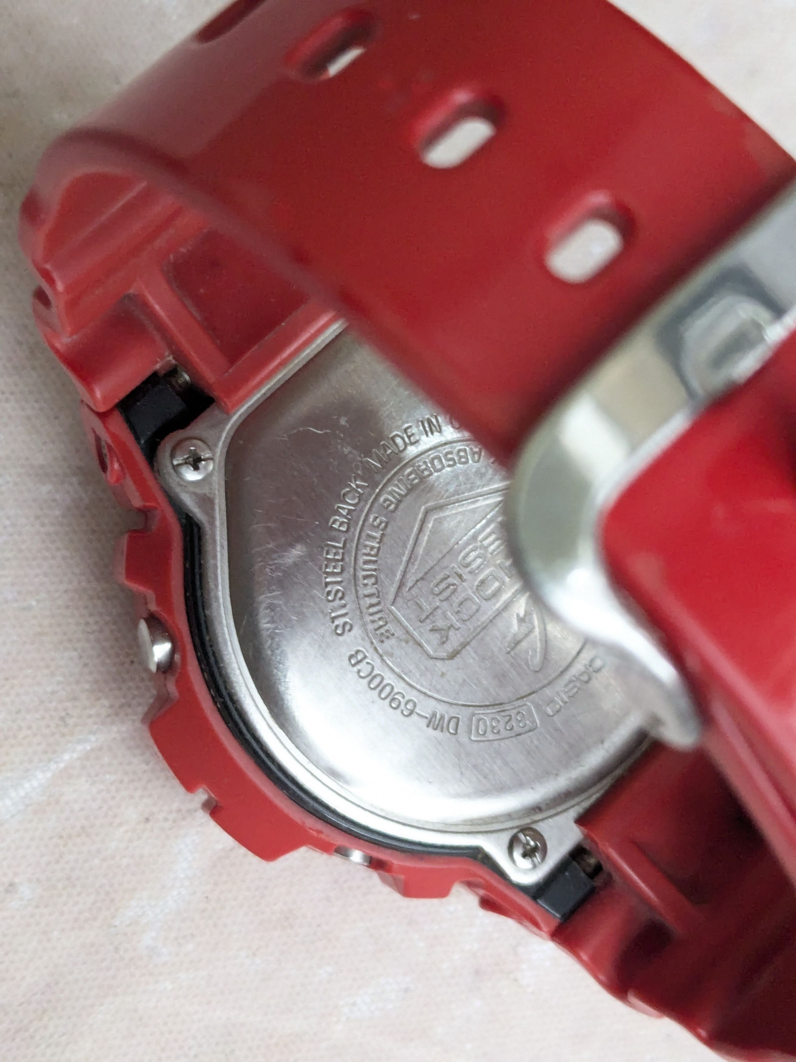 Casio Casio G-Shock DW6900CB-4 Red Orange Watch Rubber Size ONE SIZE - 6 Thumbnail