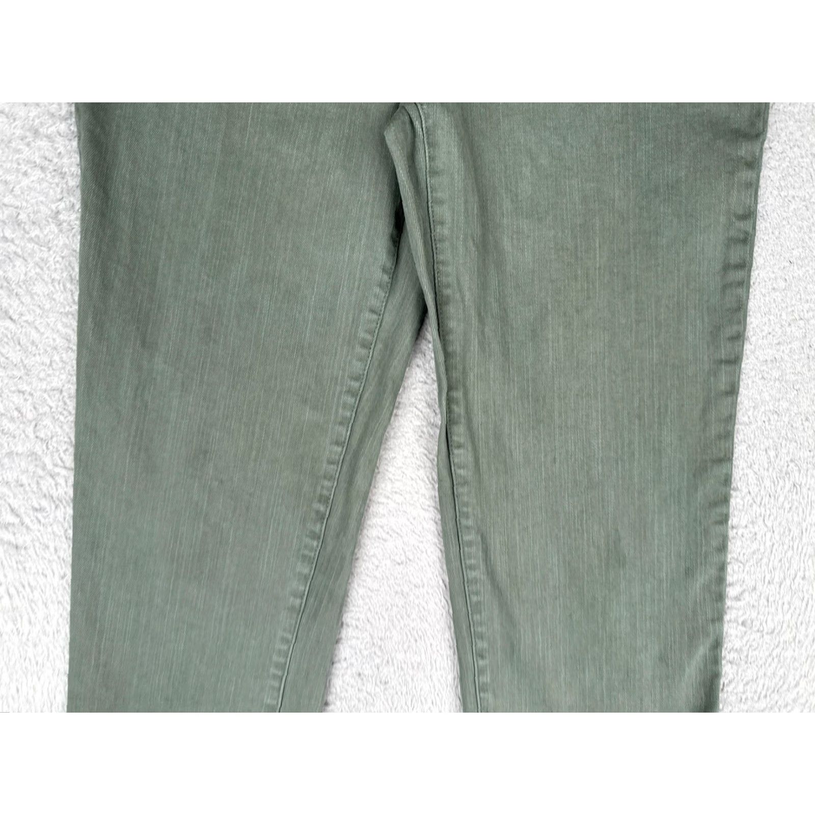Vintage Democracy Jeans Cropped Womens 8 Green Mid Rise Stretch Denim 29x26 Pants Size 30" / US 8 / IT 44 - 3 Thumbnail