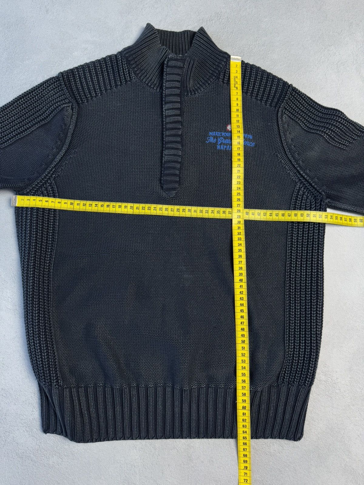 Napapijri Napapijri Geometric 1/4 Zip Knit Sweater Y2K Size US M / EU 48-50 / 2 - 12 Thumbnail