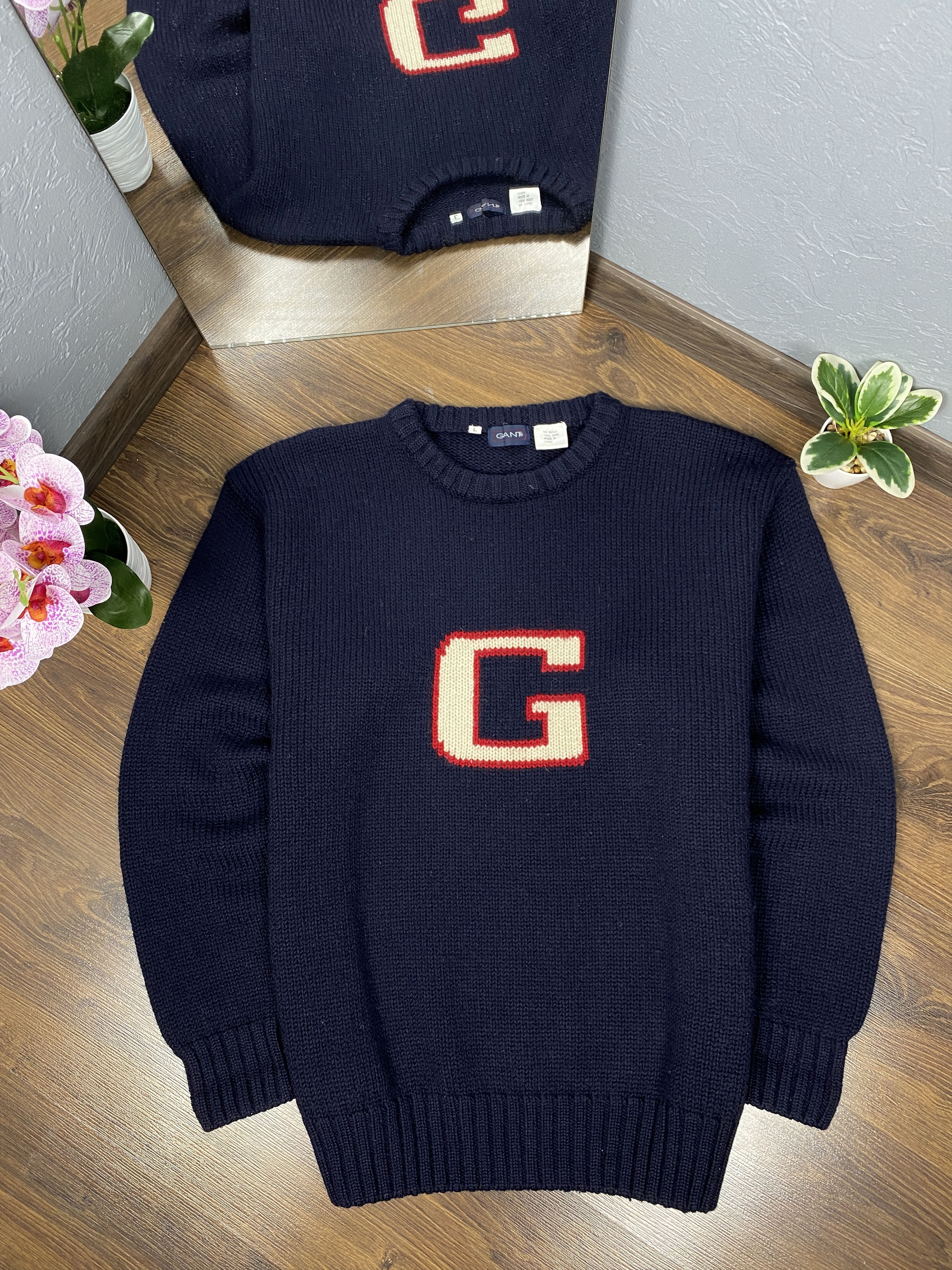 Gant Gant vintage knit grandpa wool sweater Size US L / EU 52-54 / 3 - 1 Thumbnail