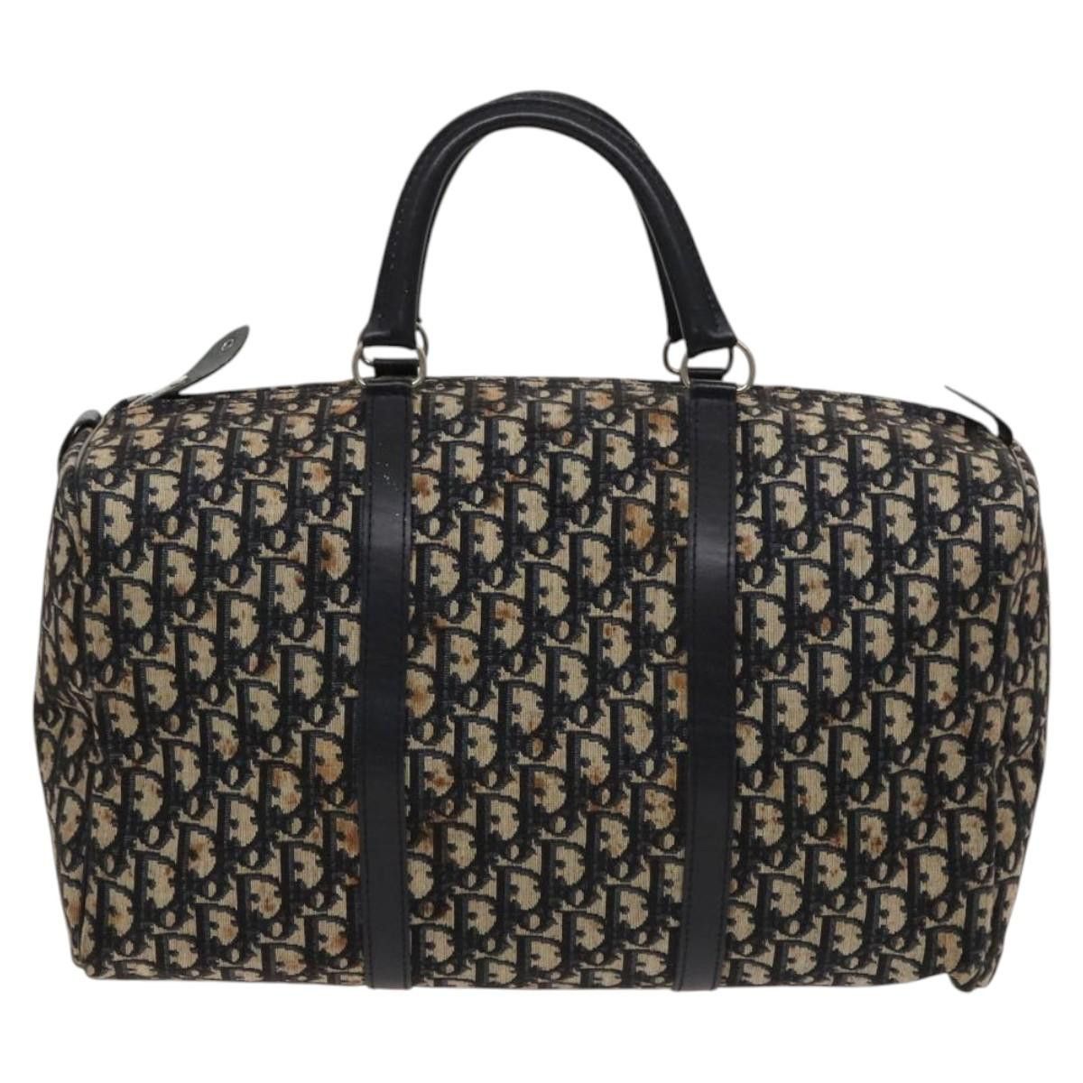 Dior DIOR Trotter Canvas Mini Boston Bag Navy Silver Size ONE SIZE - 2 Thumbnail