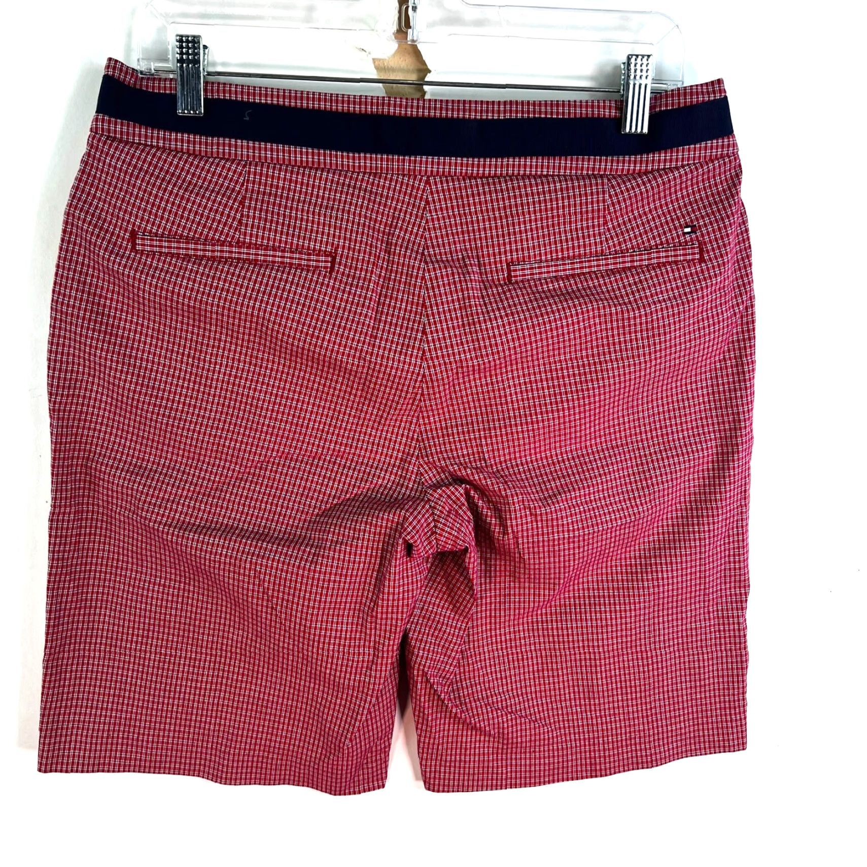 Tommy Hilfiger Tommy Hilfiger Golf Bermuda Plaid Shorts Womens Size 8 Red Size 30" / US 8 / IT 44 - 4 Thumbnail