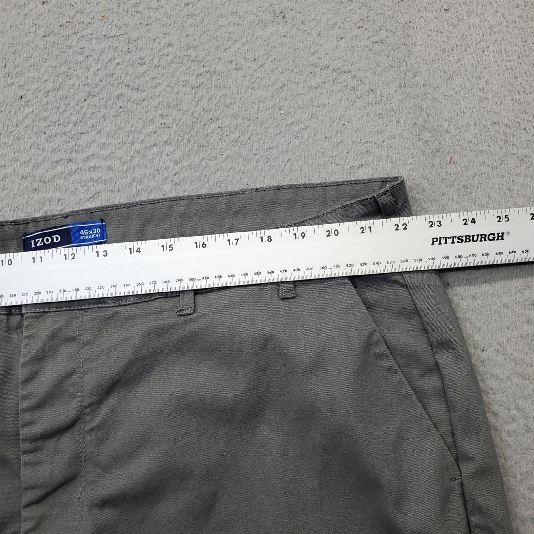 Izod IZOD Pants Mens 46x30 Gray Performance Stretch Non-Iron Flat Front Straight Leg Pants Mens Size 46 Gray Straight Leg 46x30 IZOD Size US 30 / EU 46 - 6 Thumbnail