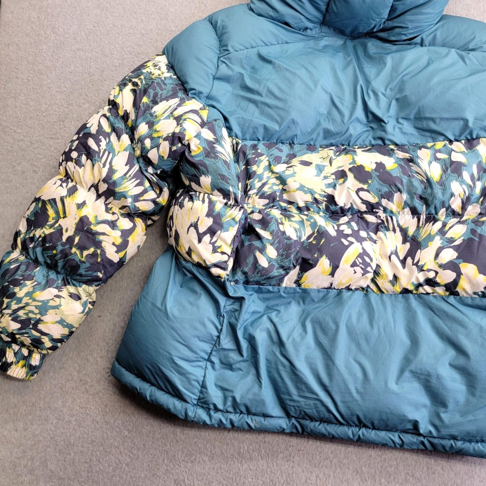 Vintage VINTAGE: No (not vintage) Columbia Jacket Womens XL Teal Blue Hooded Puffer Insulated Floral Winter Coat Size XL / US 12-14 / IT 48-50 - 7 Thumbnail