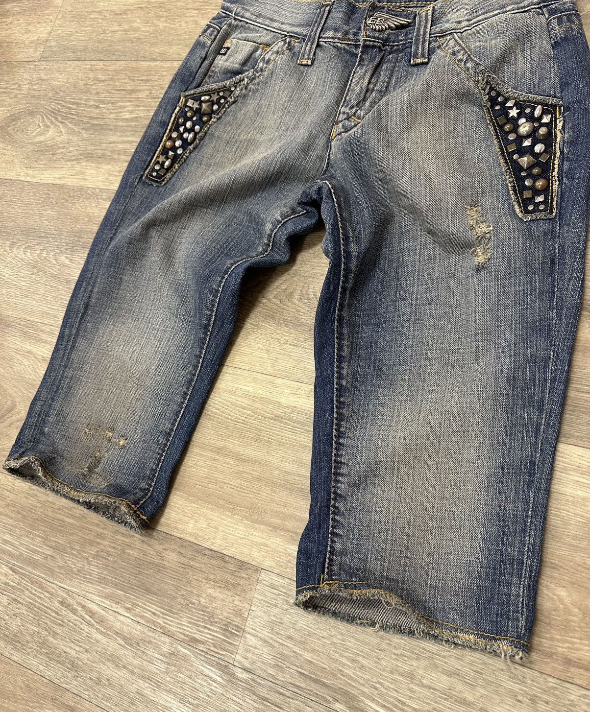 Miss Sixty Women’s Miss Sixty Denim Shorts Size 26 Blue Avant-Garde Y2K Size 26" / US 2 / IT 38 - 3 Thumbnail