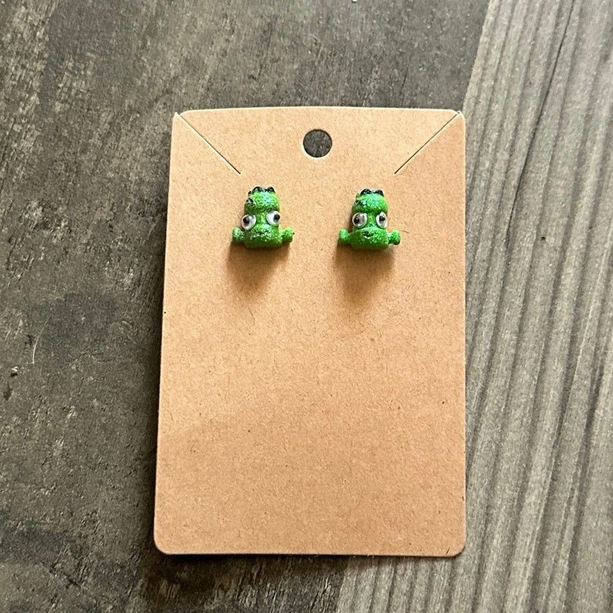 Other green frankenstein stud earrings halloween Size ONE SIZE - 1 Thumbnail