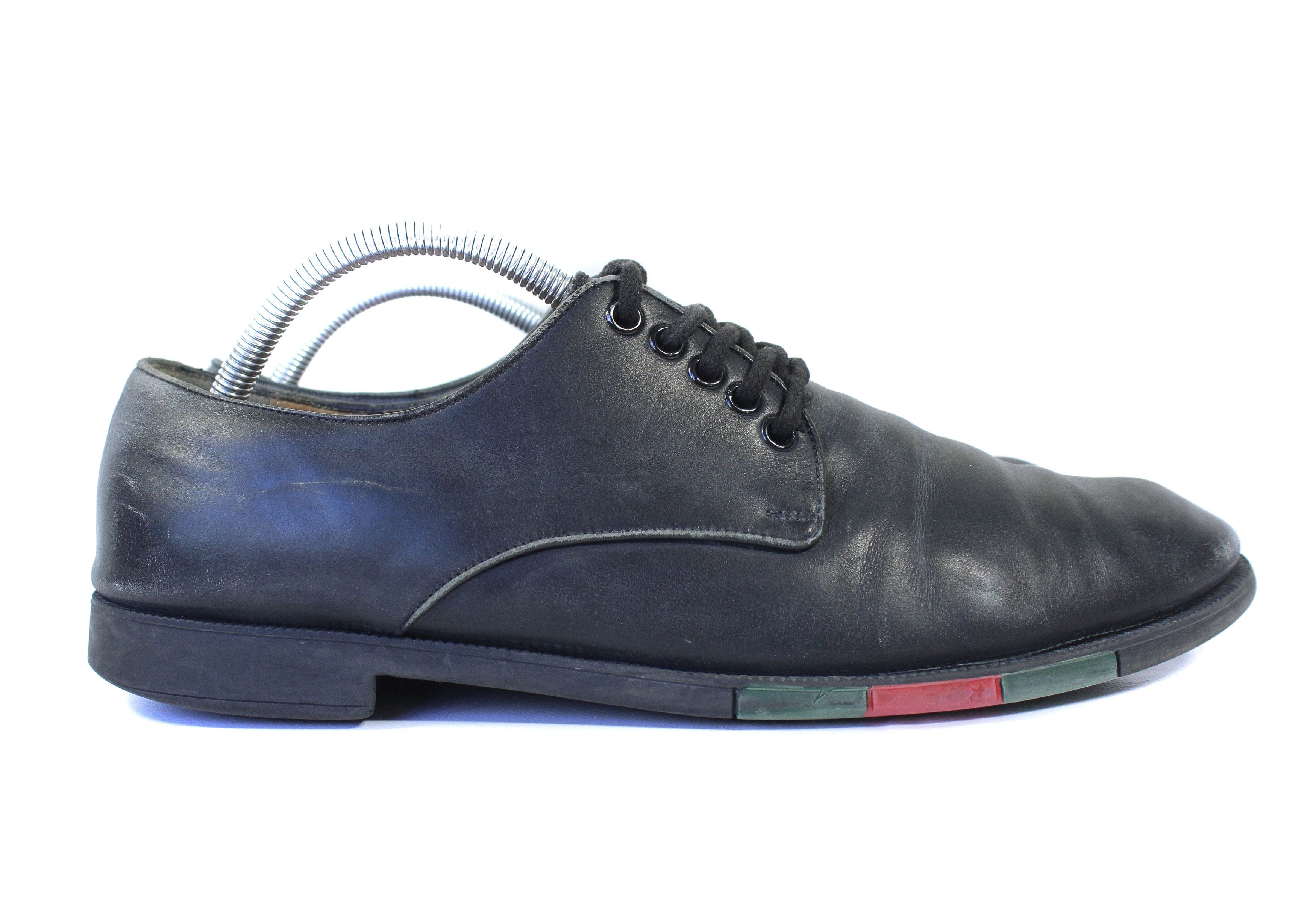 Gucci Tom Ford Era Wed Stripe Leather Oxford Shoes Vintage Size US 10 / EU 43 - 2 Thumbnail