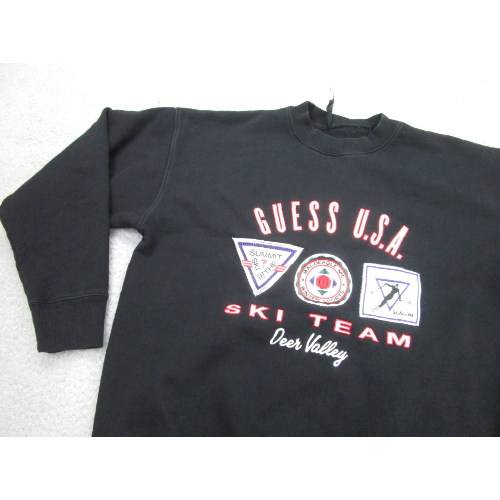 Guess VINTAGE Guess Sweatshirt Mens S Black Oversized 90s Crewneck Pullover Sweatshirt Womens? Size US S / EU 44-46 / 1 - 2 Thumbnail