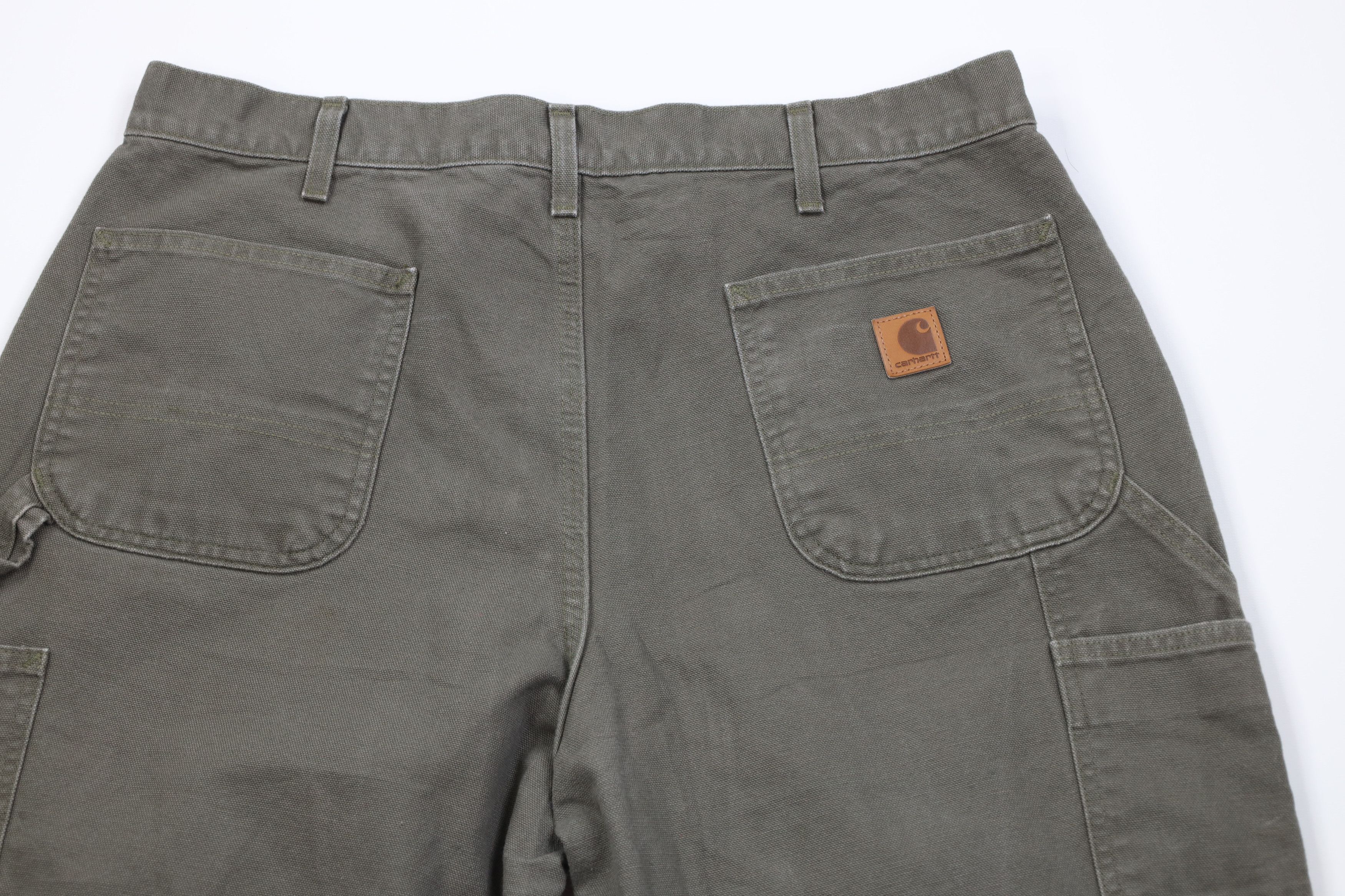 Carhartt Vintage Y2K Carhartt Wide Leg Dungaree Pants Moss Green Size US 38 / EU 54 - 10 Thumbnail