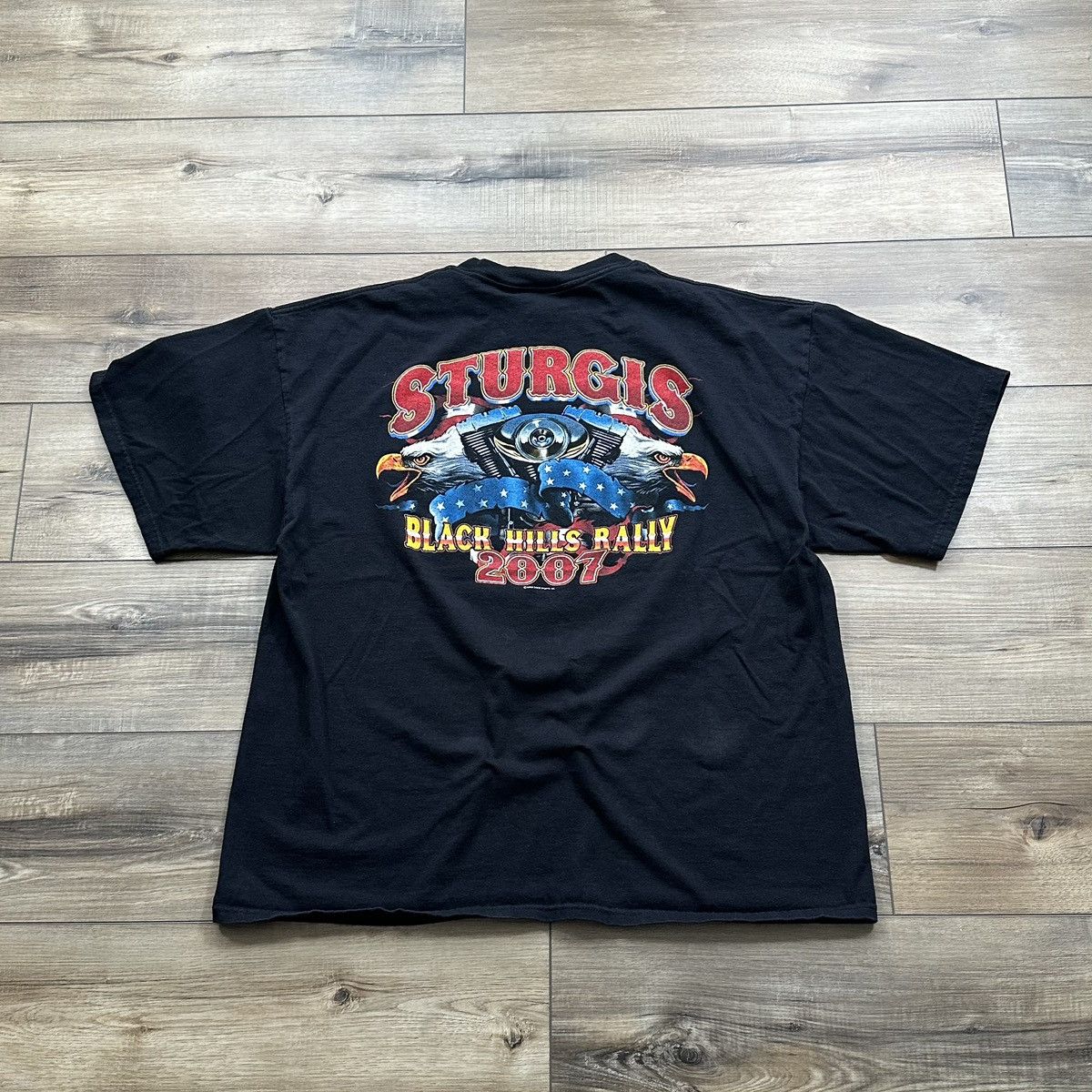 Harley Davidson Vintage 2007 Sturgis Black Hills Rally Biker Graphic Tee Size US XXL / EU 58 / 5 - 7 Thumbnail
