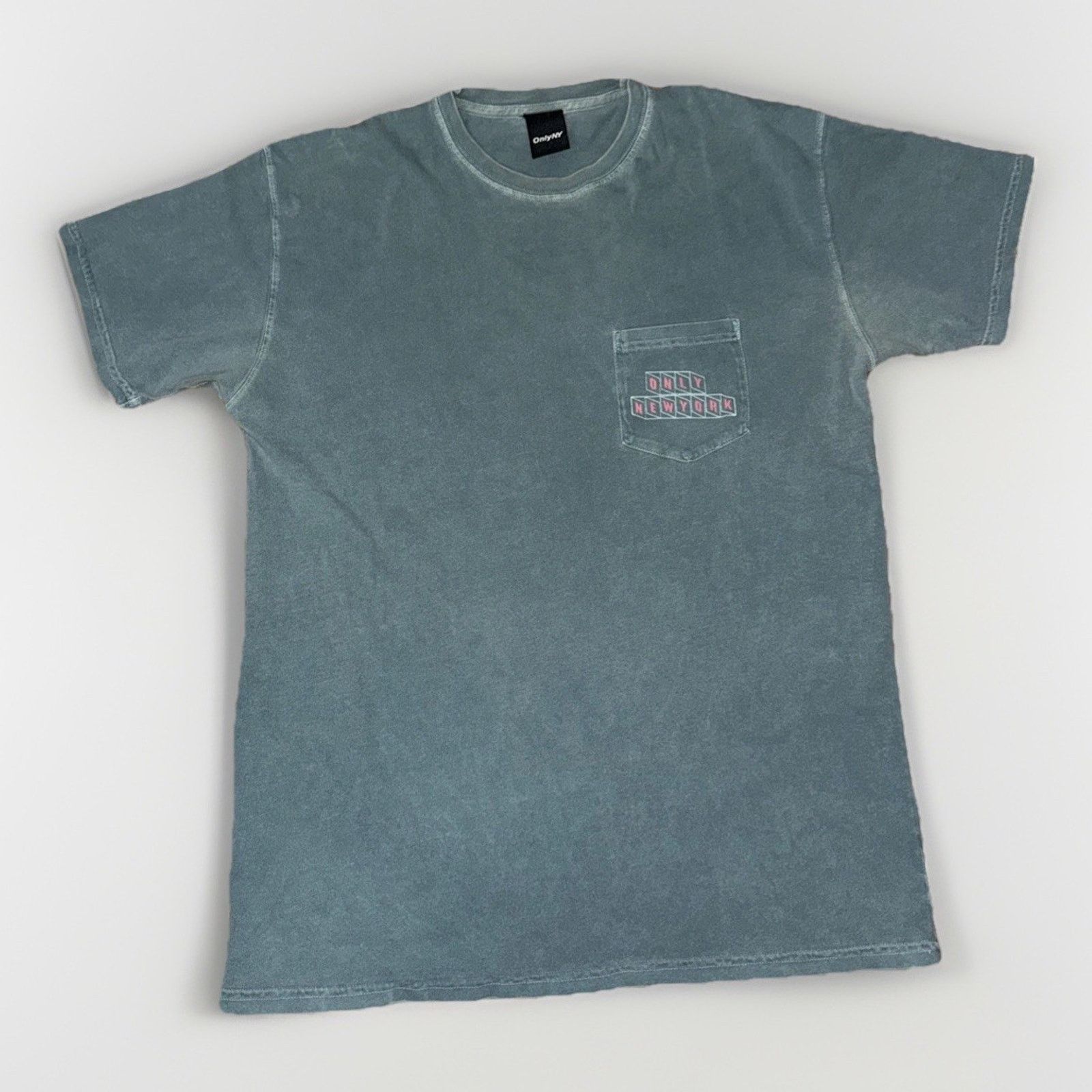 Only NY Only New York Pocket T-Shirt Teal Green Medium 21x27 Size US M / EU 48-50 / 2 - 1 Thumbnail