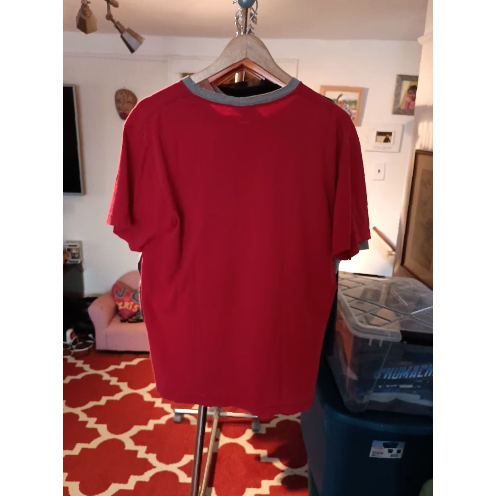 DKNY VINTAGE DKNY Jeans T-shirt NYC Skyline Men L Red Shirt Size US L / EU 52-54 / 3 - 4 Thumbnail