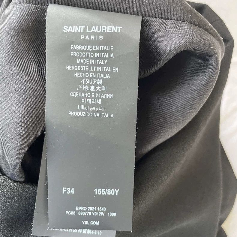 Saint Laurent Paris Saint Laurent Paris Saint Laurent Long Sleeve Black Jumpsu Size US 34 / EU 50 - 4 Thumbnail
