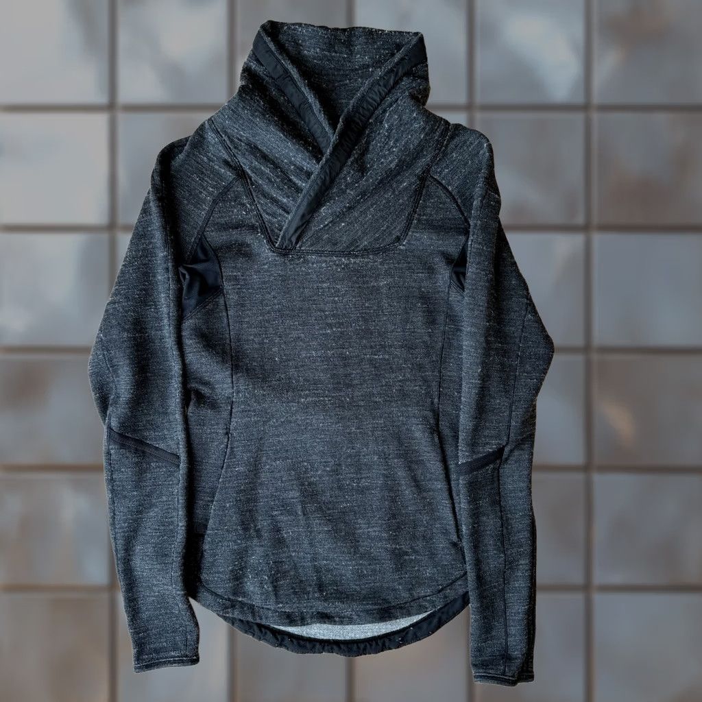 Lululemon Lululemon Hoodie 4 Dark Gray Cowl Neck Pullover Wool Blend Athleisure Yoga Hoodie Womens M Gray Size M / US 6-8 / IT 42-44 - 1 Thumbnail