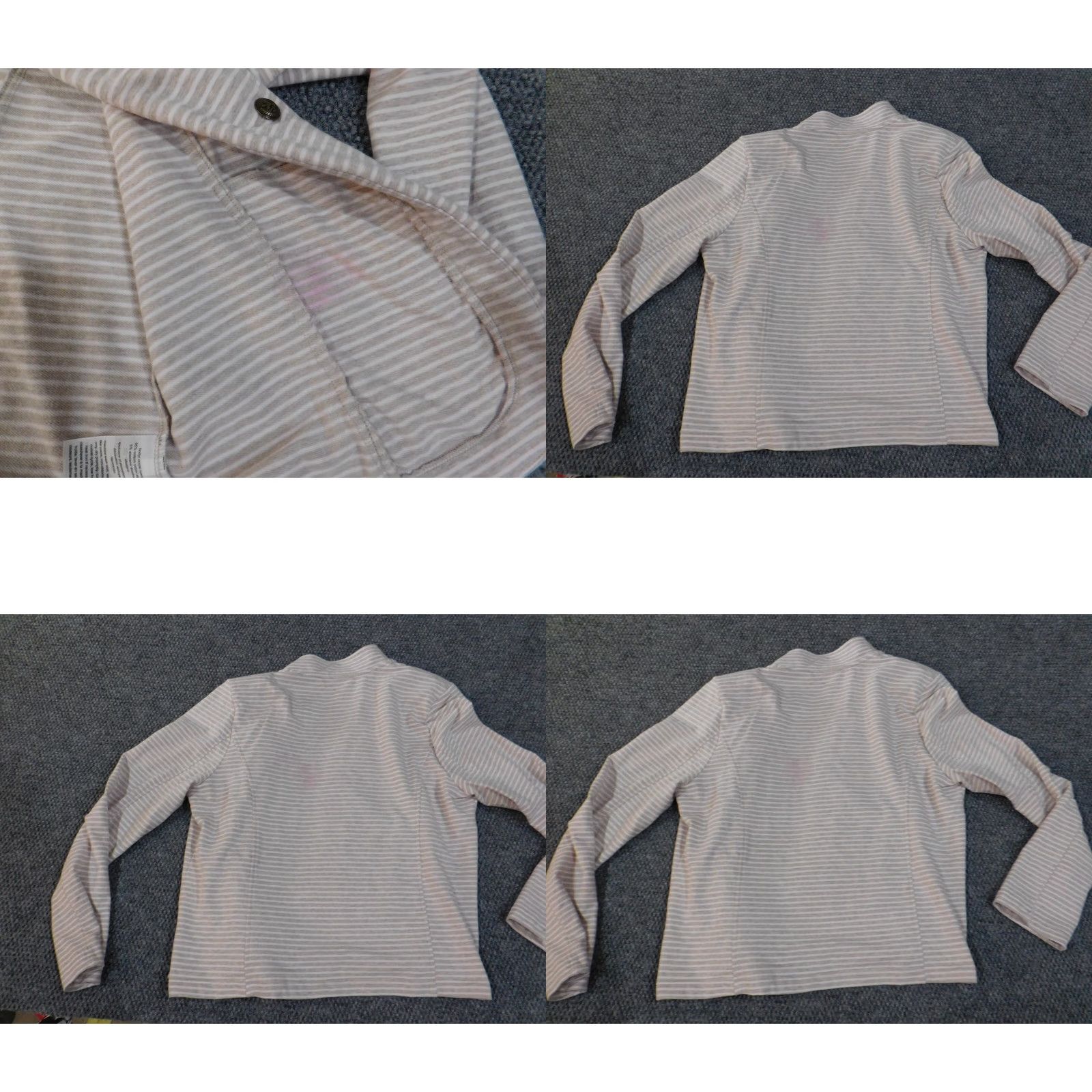 Tommy Hilfiger Tommy Hilfiger Jacket Women XL Pink Striped Knit Open Stretch Casual Business Regular Fit Size XL / US 12-14 / IT 48-50 - 8 Thumbnail
