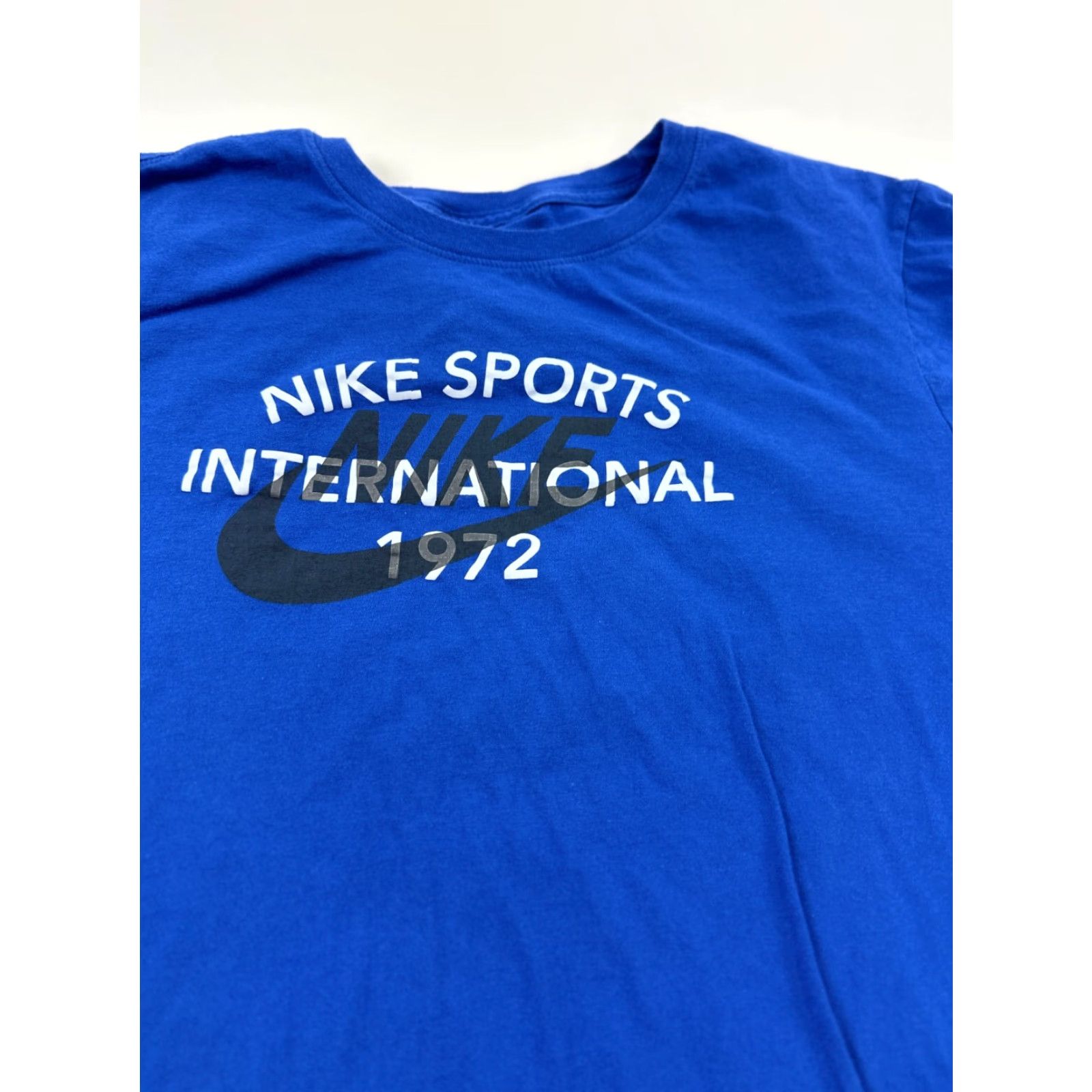 Nike VINTAGE Nike Shirt Mens 2XL Blue Sports International 1972 Spell Out Short Sleeve Tee Size US XXL / EU 58 / 5 - 2 Thumbnail