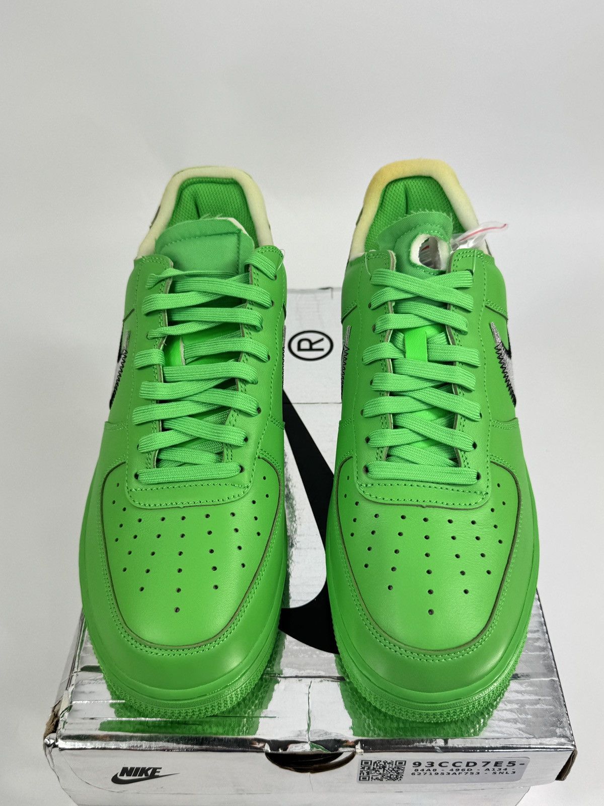 Nike VIRGIL ABLOH NIKE AIR FORCE 1 x OFF WHITE BROOKLYN SNEAKERS Size US 10 / EU 43 - 3 Thumbnail