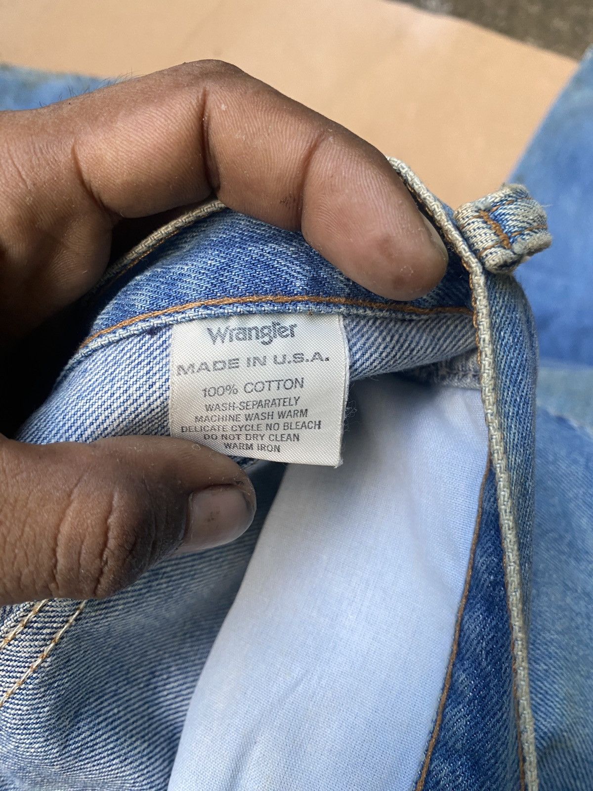 If Six Was Nine × Le Grande Bleu (L.G.B.) × Wrangler Vintage Wrangler blue bell denim Size US 34 / EU 50 - 9 Thumbnail
