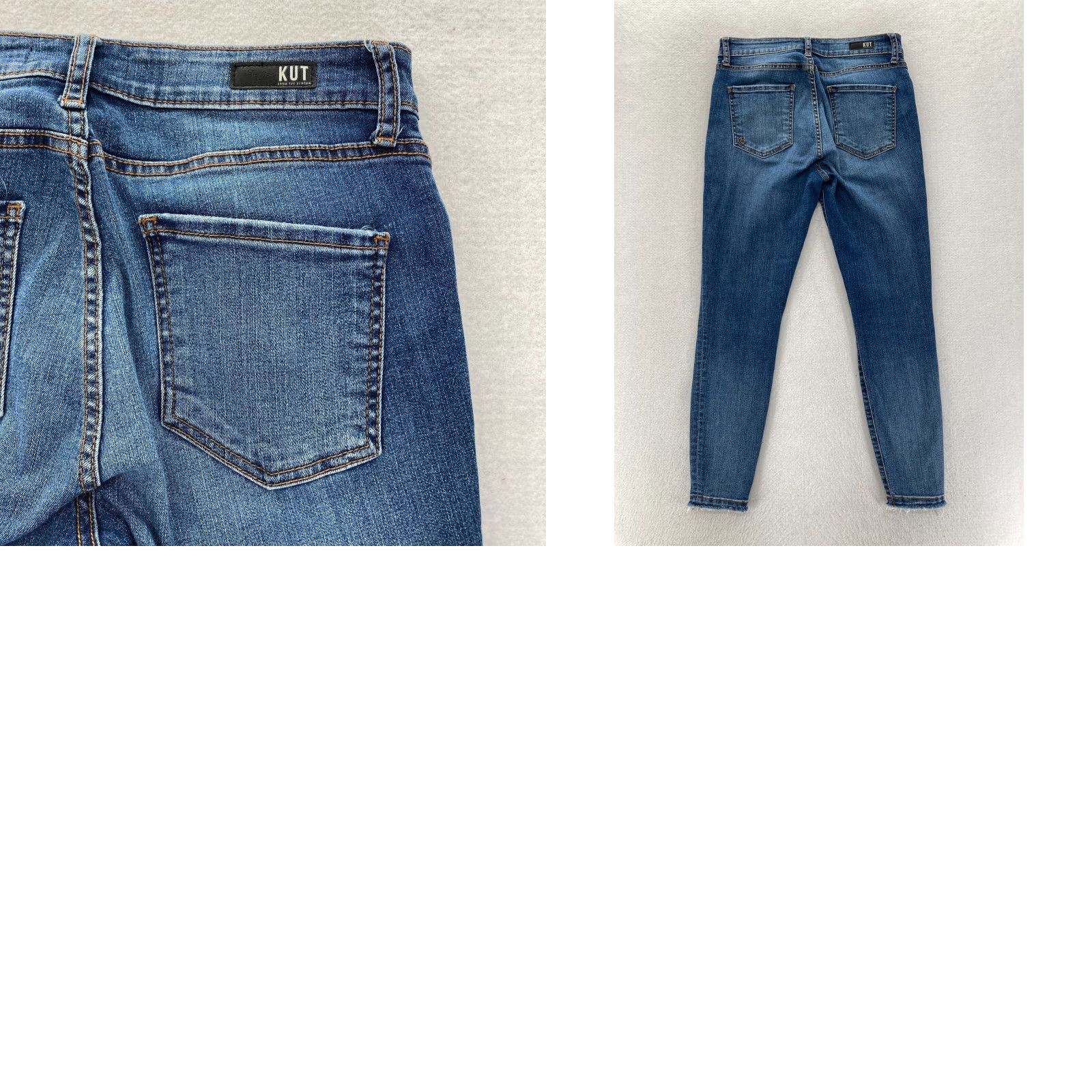 Vintage KUT from the Kloth Jeans Donna Donna 6 Ankle Skinny Blue Stretch Denim Pants Women Slim Jeans Size 28" / US 6 / IT 42 - 9 Thumbnail