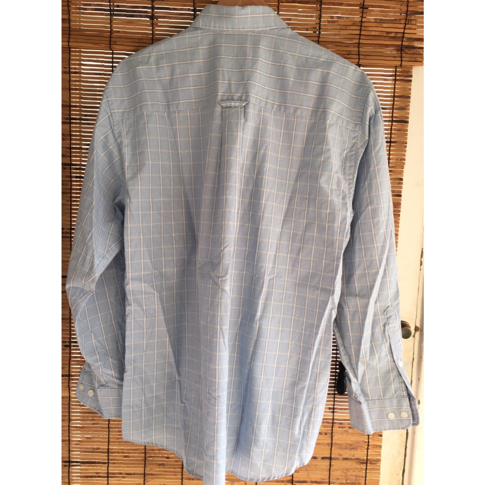 Pendleton Pendleton Mens Large L Button-Front Metro Shirt Wrinkle Resistant Blue 100% Cotton Button-Up Plaids & Checks Long Sleeve Size US L / EU 52-54 / 3 - 2 Thumbnail