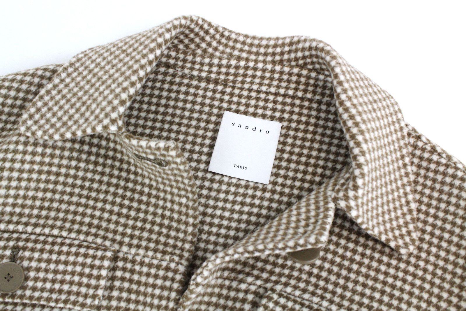 Sandro SANDRO Coat Womens (EU) 36 Wool Blend Oversize Shirt Type Size S / US 4 / IT 40 - 6 Thumbnail