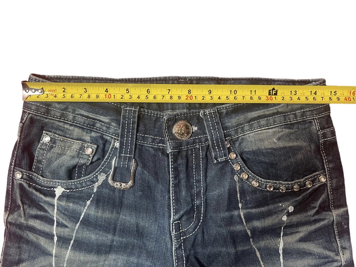 Japanese Brand Vintage Xfrm Flare Jeans Painting Streetwear Size US 29 - 6 Thumbnail