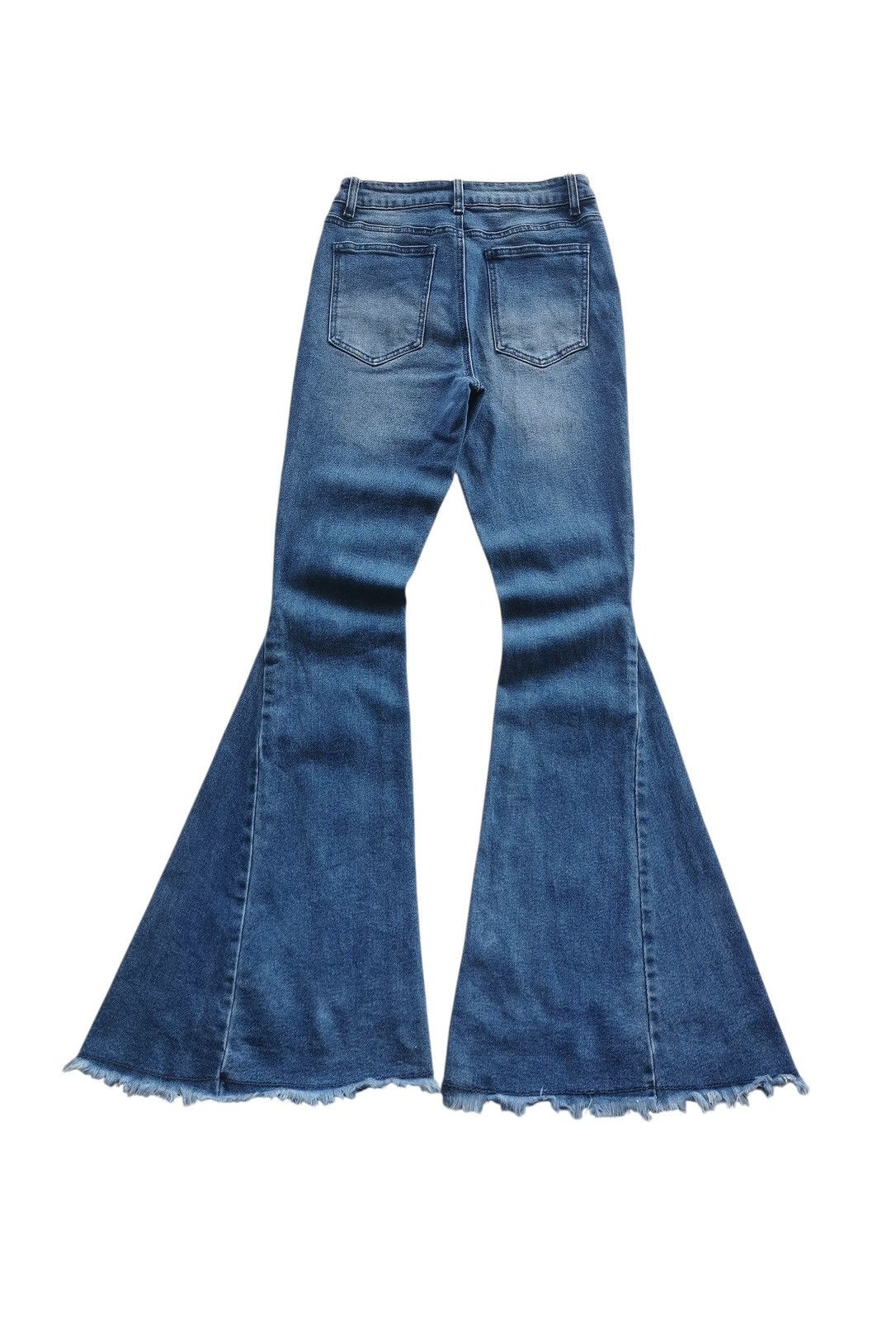 Tornado Mart Avantgarde Saints Hearts Flared Distressed Jeans Size 26" / US 2 / IT 38 - 3 Thumbnail