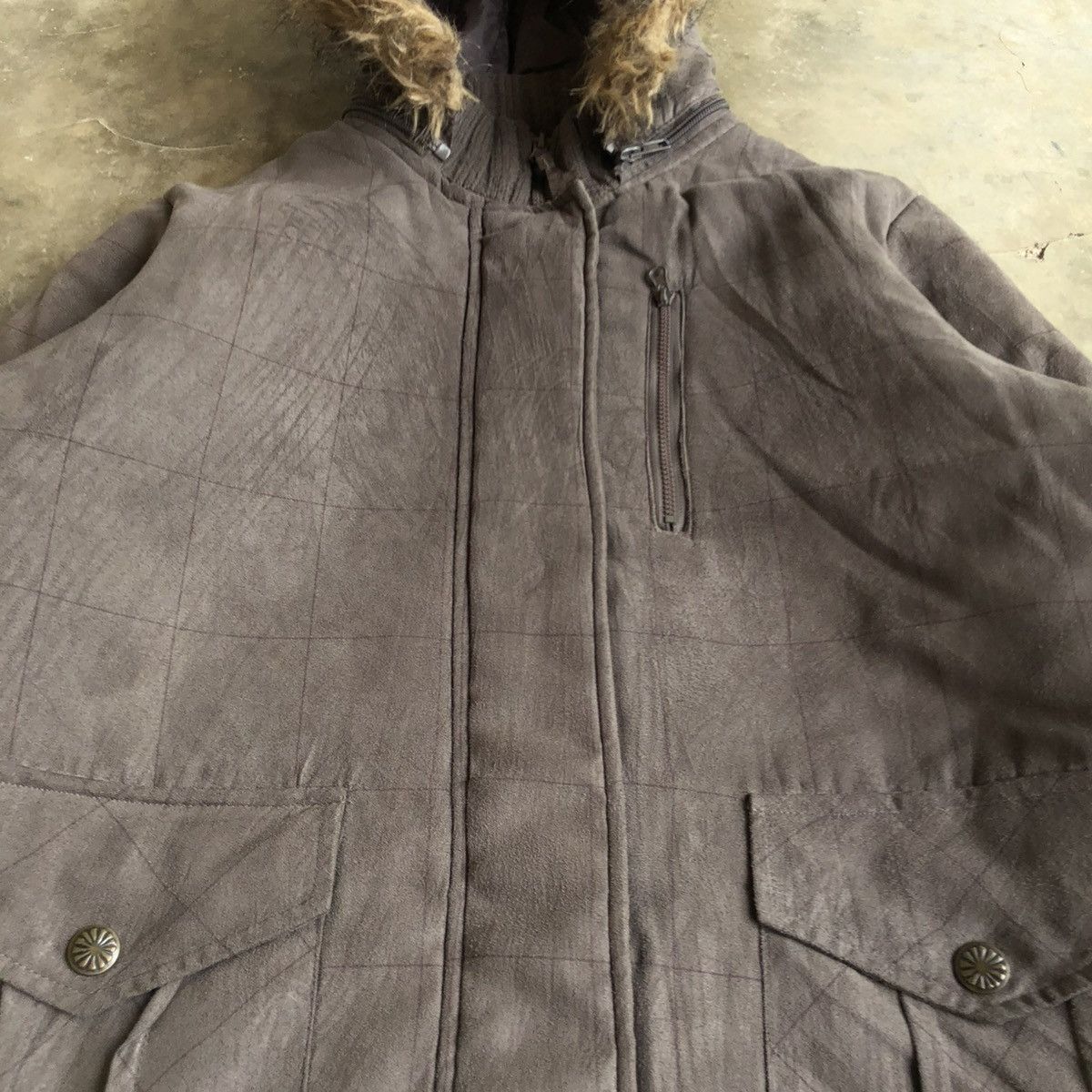 2000s Coco Girls Faux Suede Fur Jacket Ziphoodie Lgb