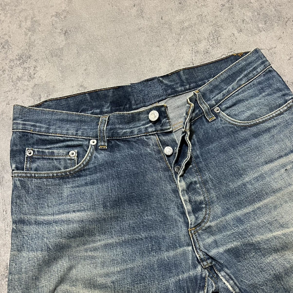 Helmut Lang Helmut Lang 1998 Worn & Altered Classic Raw Denim Cut Jeans Size US 34 / EU 50 - 3 Thumbnail
