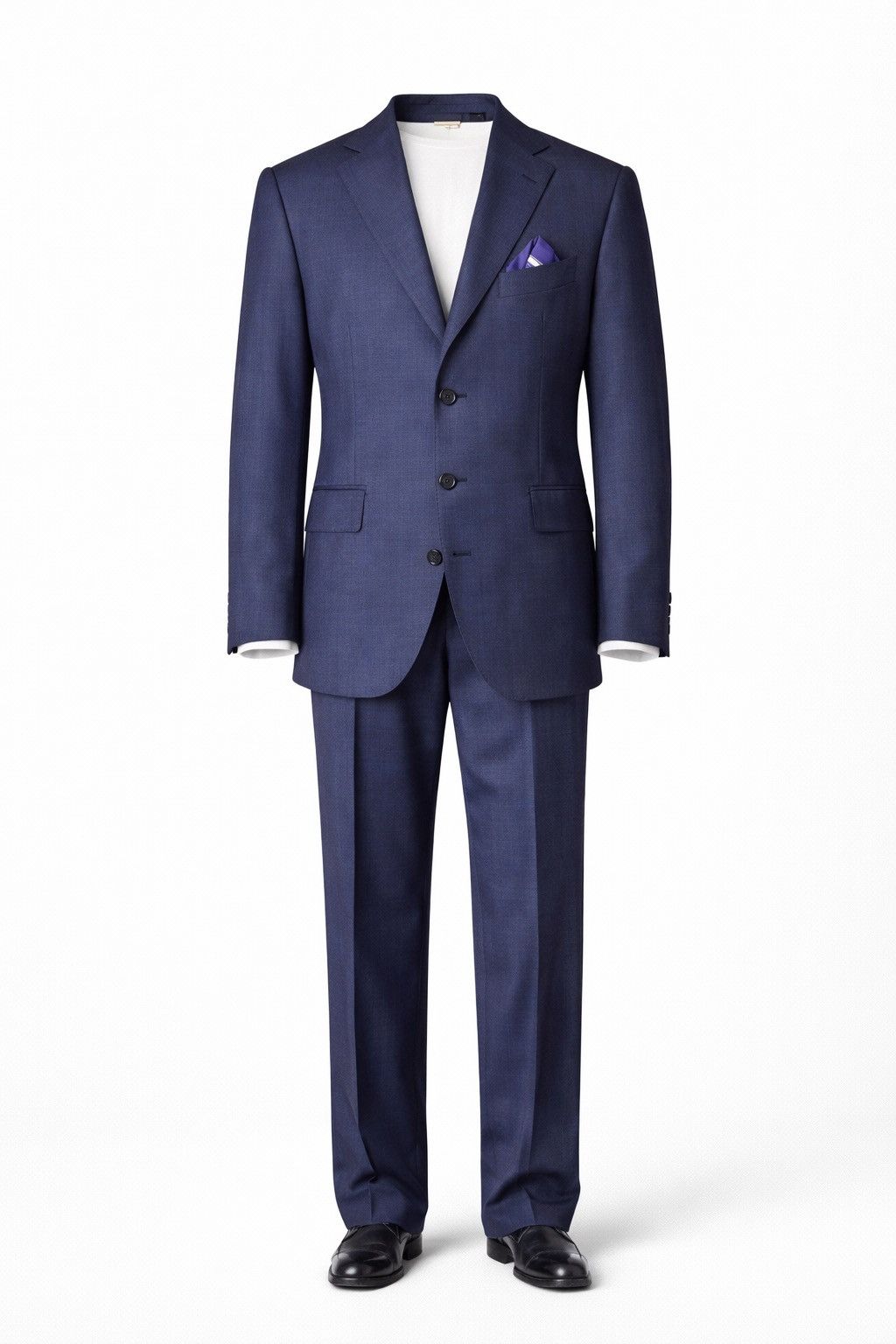 Cesare Attolini Cesare Attolini 3-Button Navy Suit Wool Mohair IT 56 Drop 7R Size 46R - 1 Thumbnail