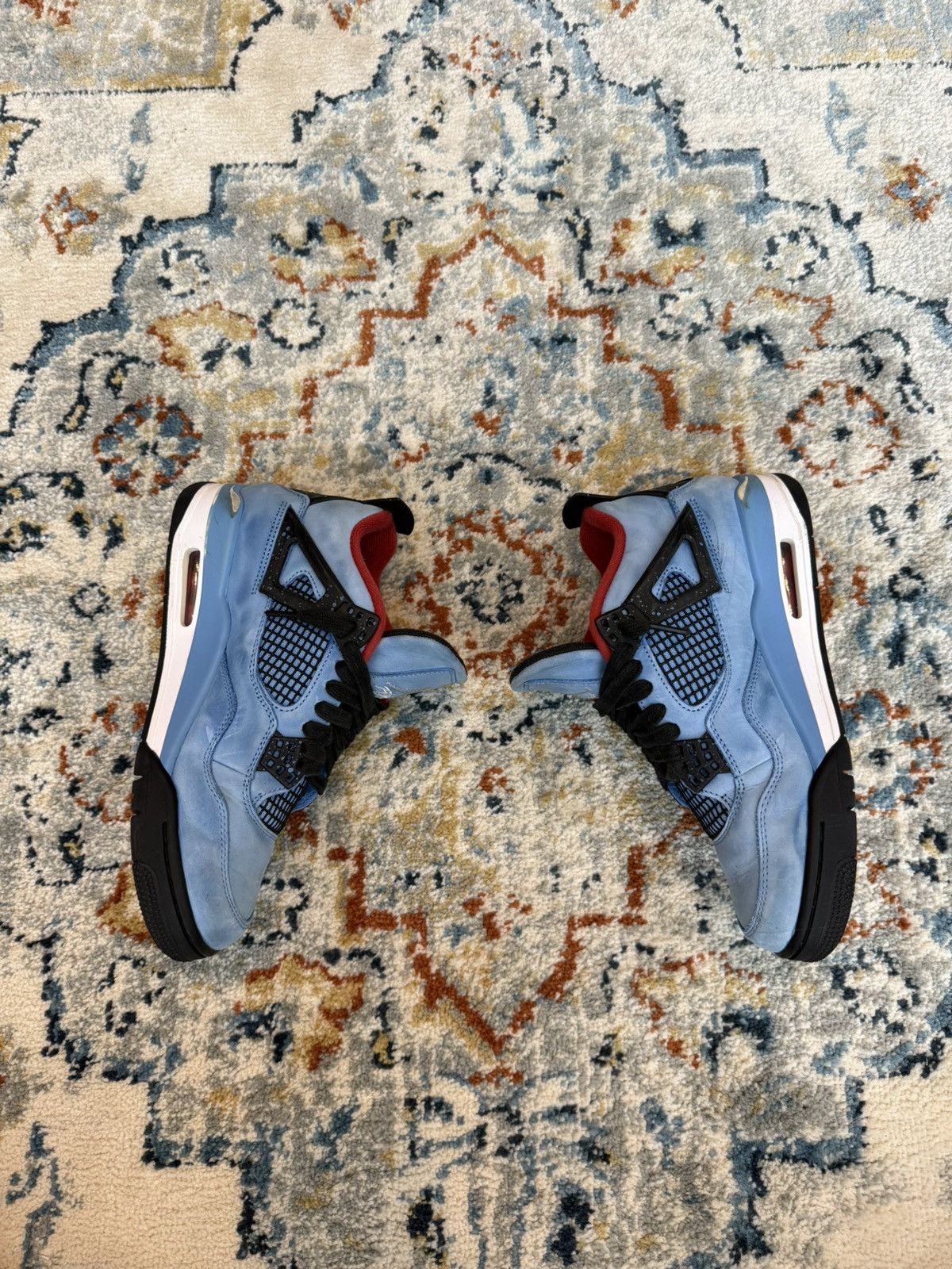 Jordan Brand × Travis Scott Travis Scott x Air Jordan 4 Blue Trainers HiTop high shoes Size US 8 / EU 41 - 3 Thumbnail