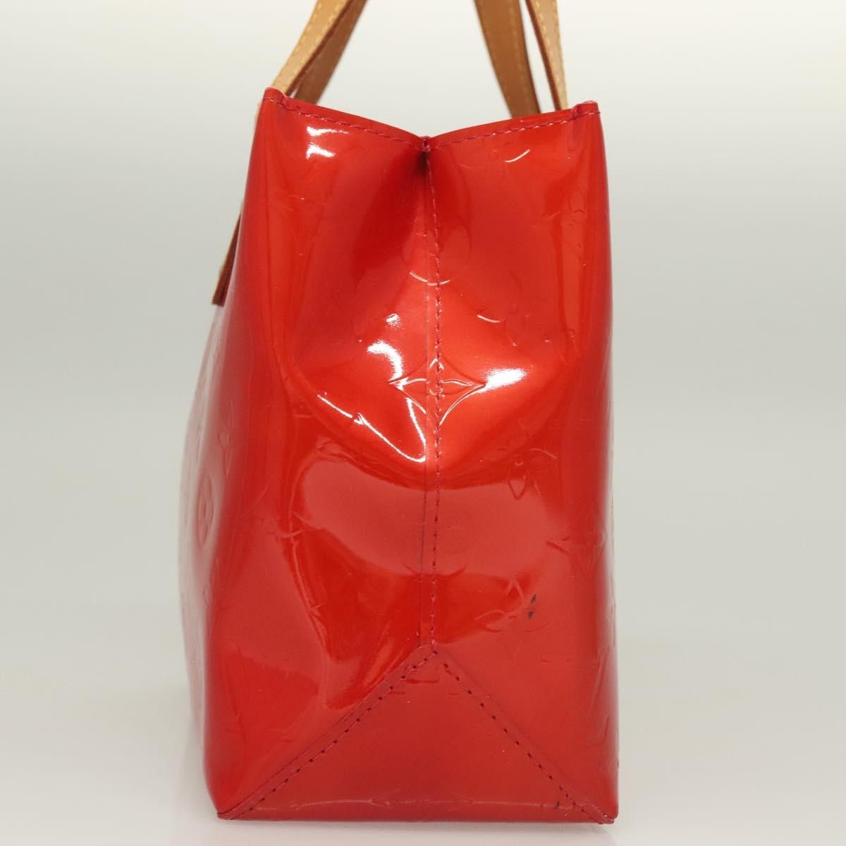 Louis Vuitton LOUIS VUITTON Monogram Vernis Reade PM Hand Bag Red Rouge Size ONE SIZE - 4 Thumbnail