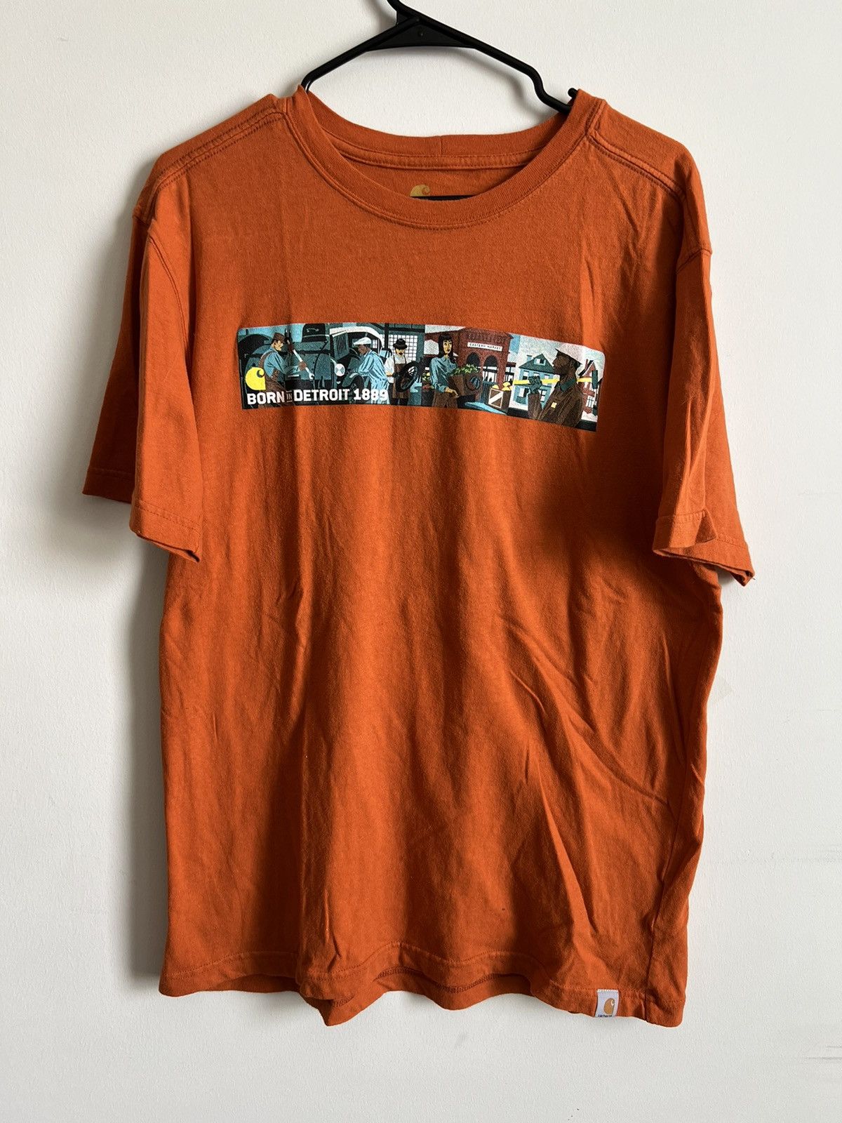 Carhartt × Vintage Vintage 00s Y2K Carhartt Detroit Box Logo Shirt Size US M / EU 48-50 / 2 - 1 Thumbnail