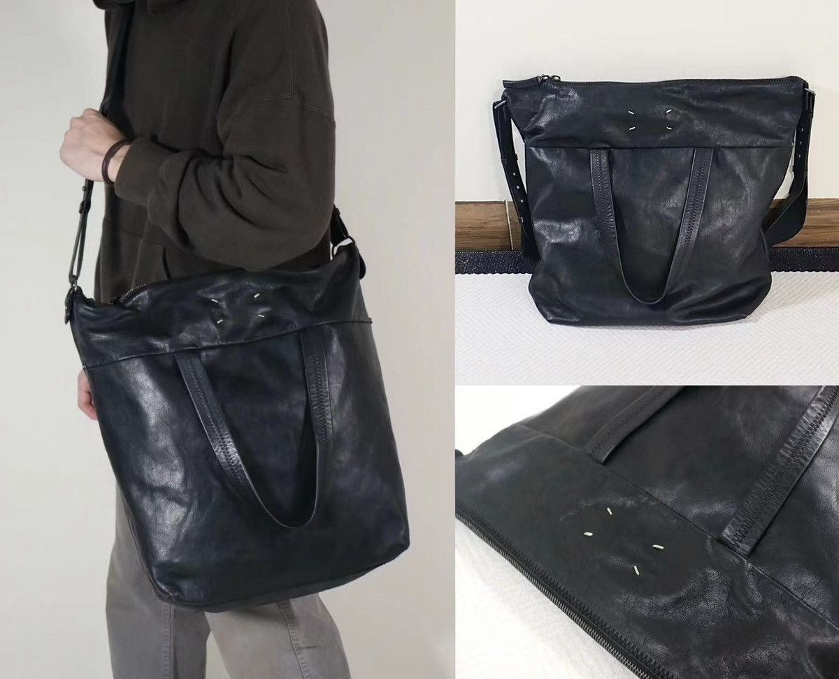 Pre-owned Maison Margiela 2way Leather Bag In Black