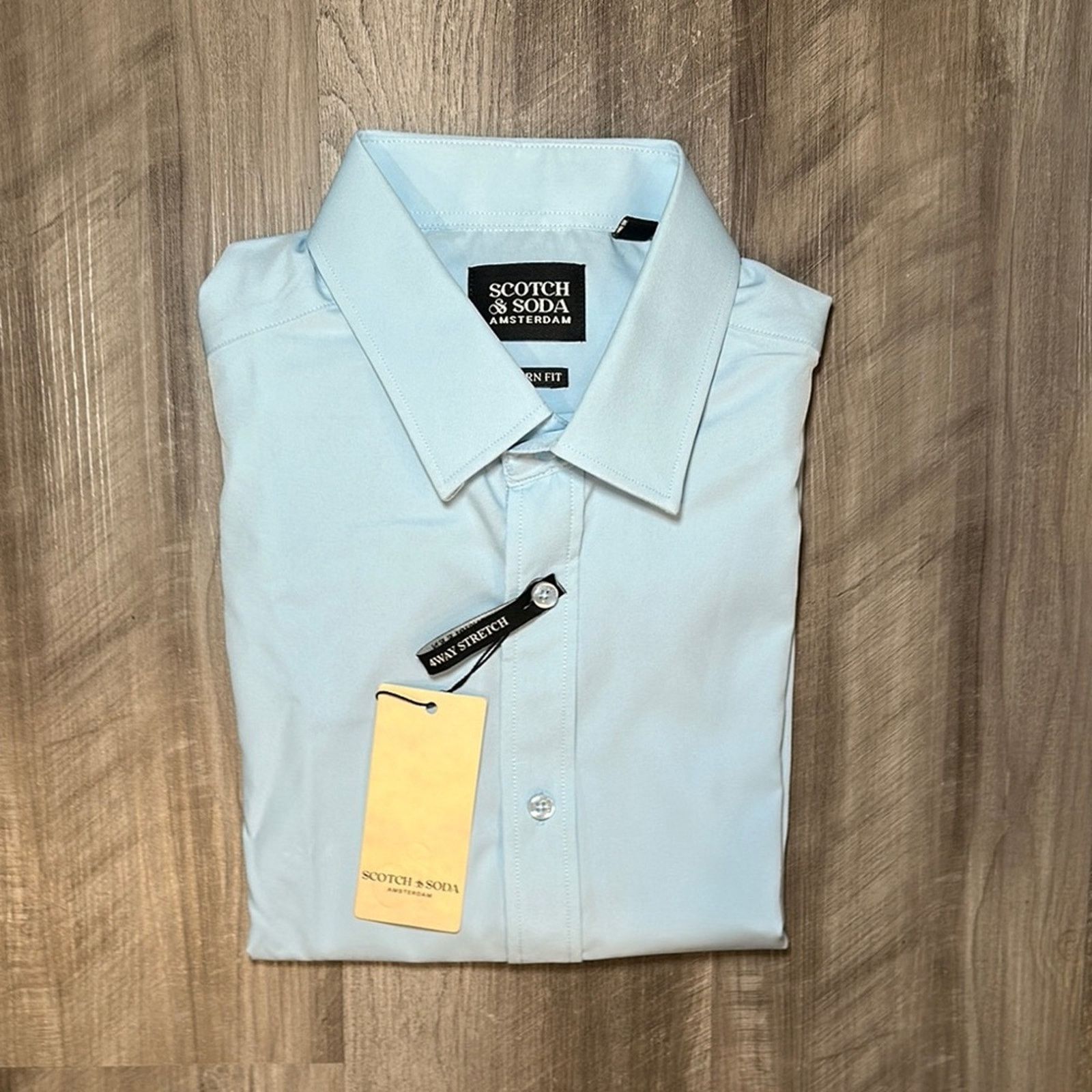 Scotch & Soda Scotch & Soda 4 Way Stretch Long Sleeve - 17 (XL) Size US XL / EU 56 / 4 - 1 Thumbnail