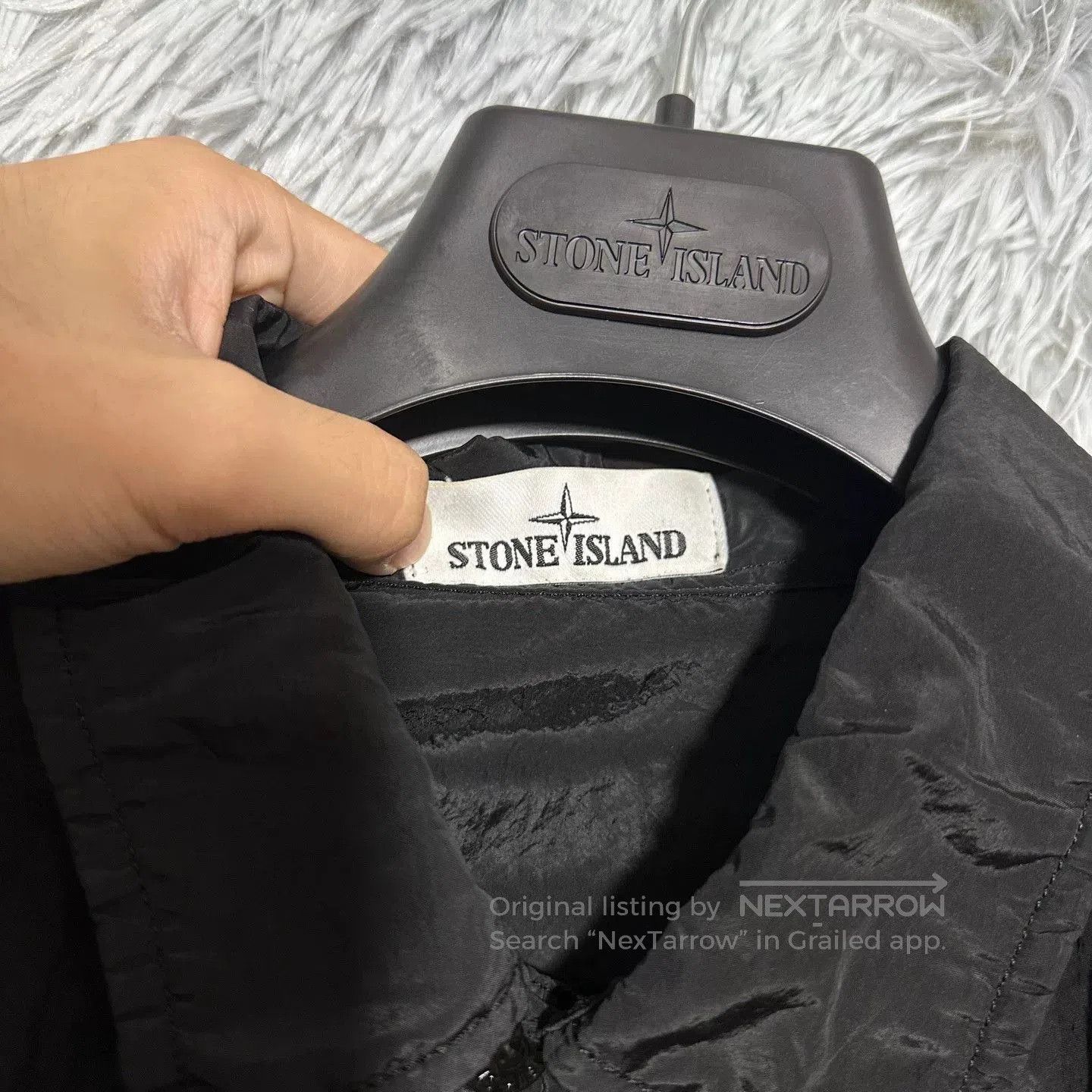 Stone Island stone island black metallic nylon jacket. Size US L / EU 52-54 / 3 - 4 Thumbnail
